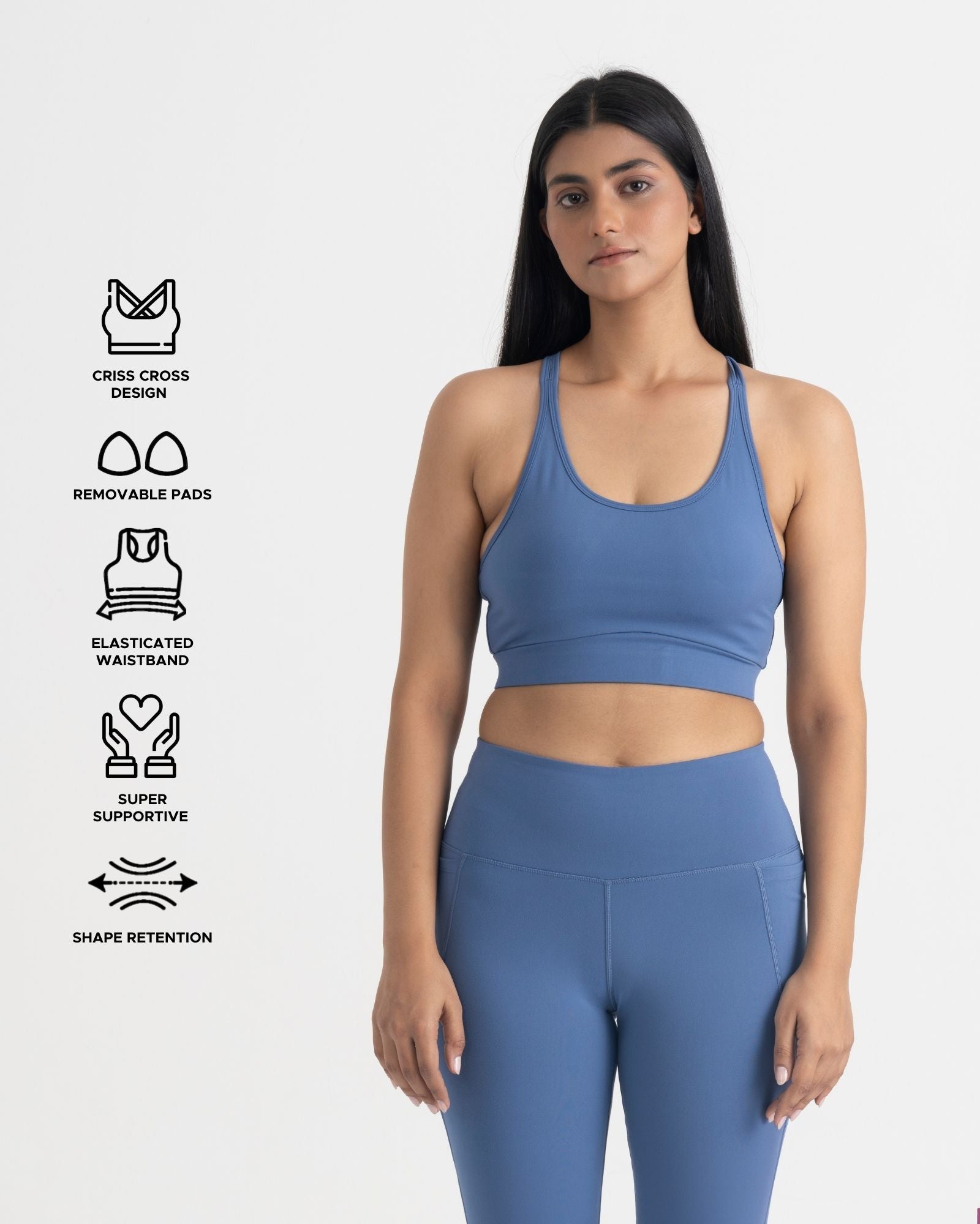 Zen Padded Sports Bra - Round Neck