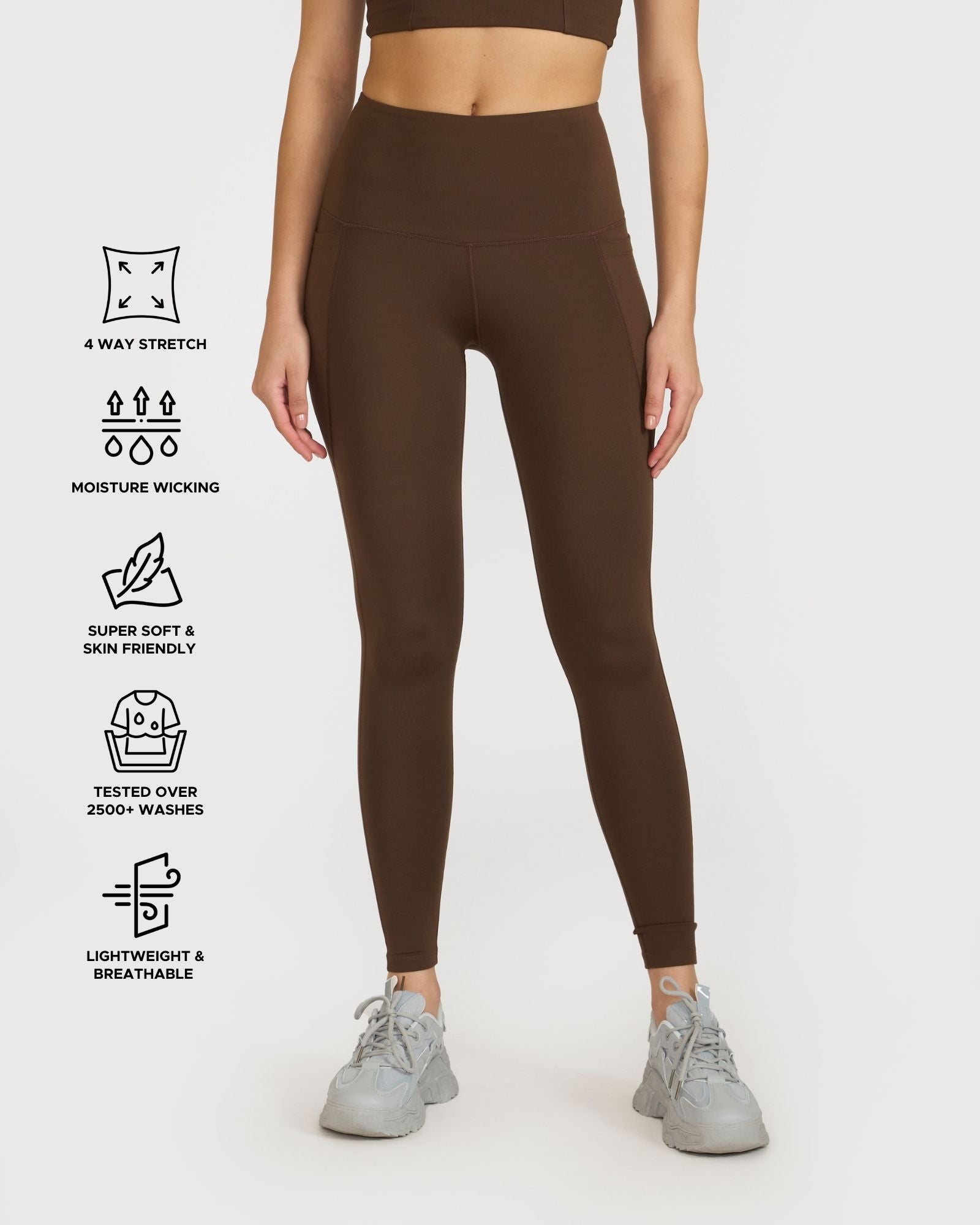 Zen Ankle Length Leggings and Padded V Neck Sports Bra Co-ord Set