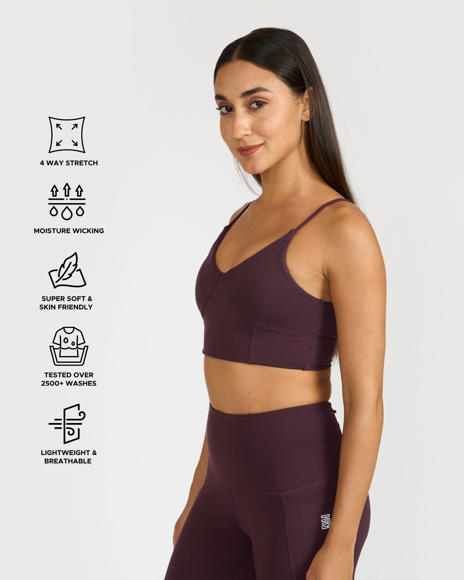 Zen Padded Sports Bra - V Neck