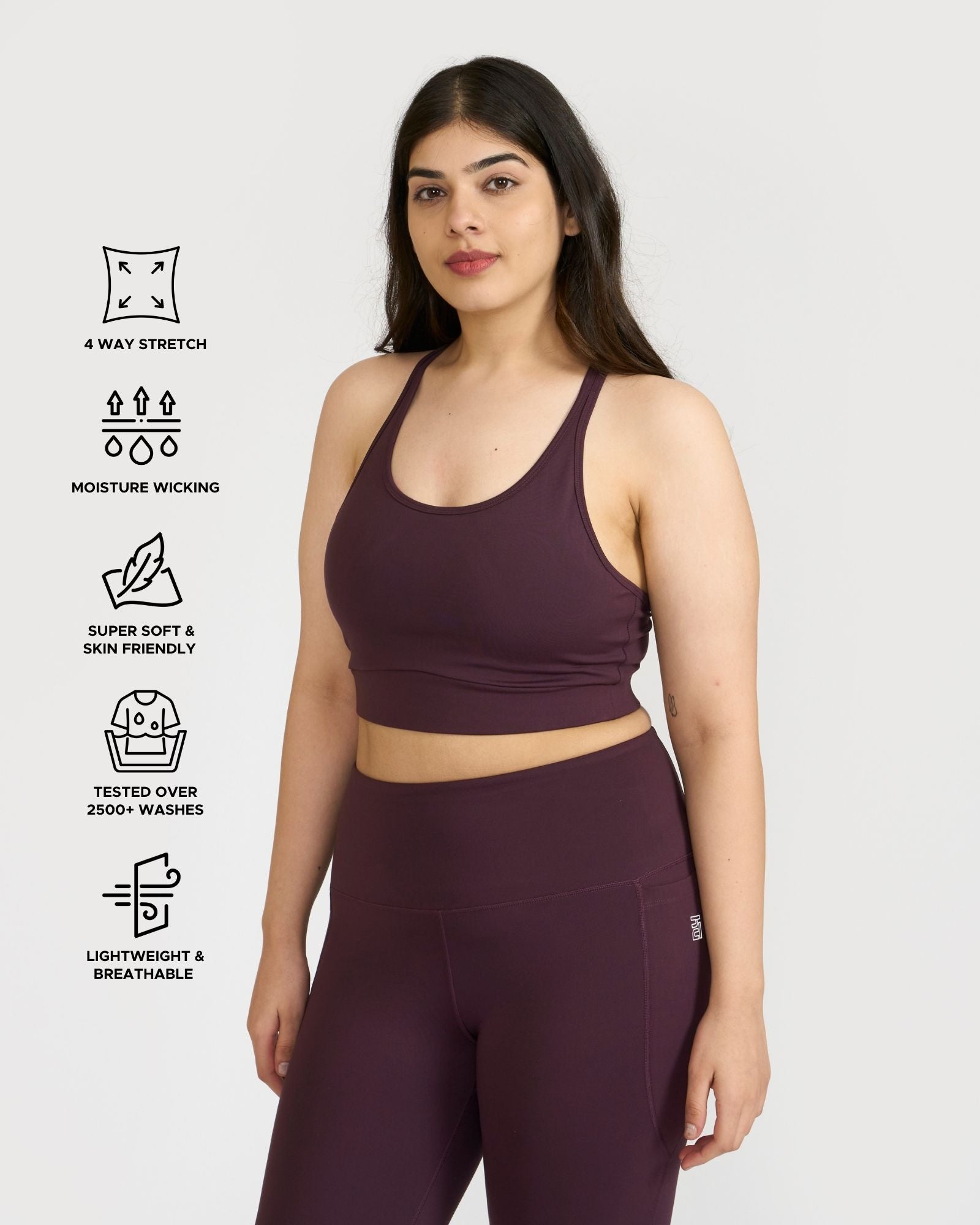 Zen Padded Sports Bra - Round Neck