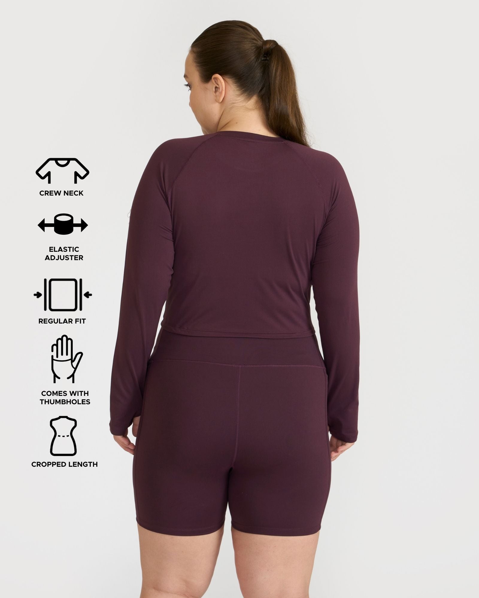 Zen Cycling Shorts & Full Sleeve Crop top Co-ord set