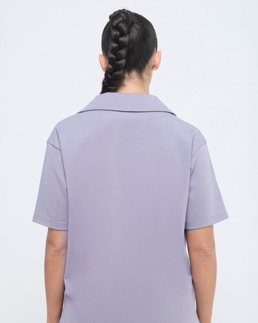 Essential Polo Neck Half Sleeve & Straight pants co-ord set