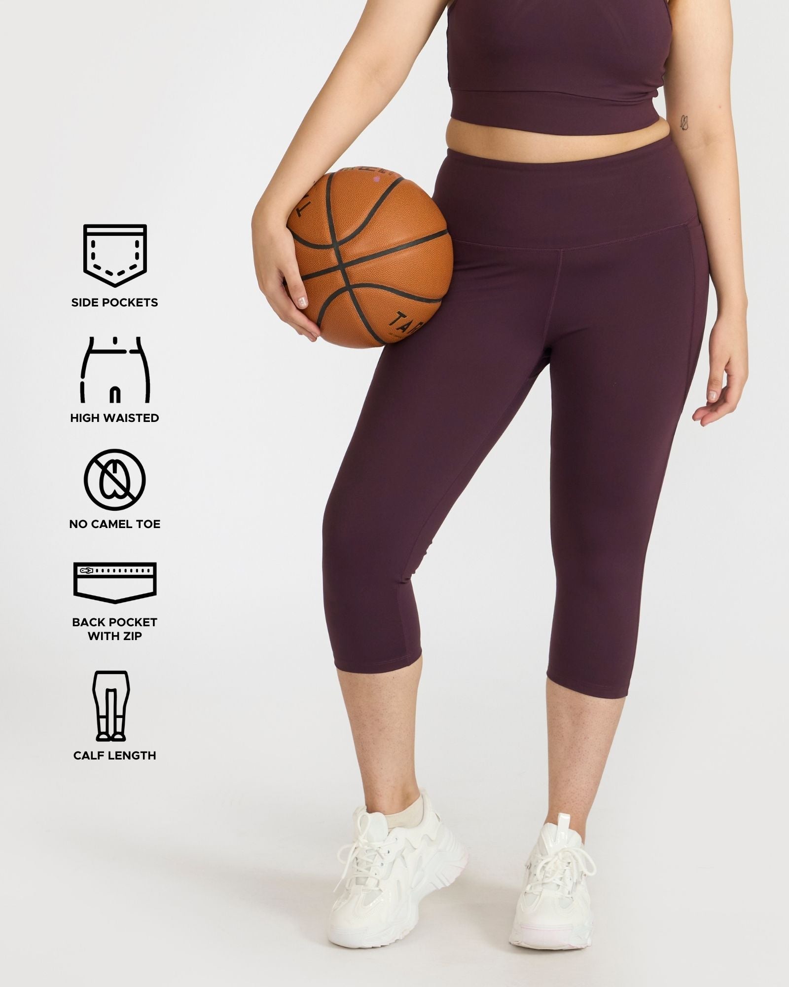 Zen Capris and Round Neck Sports Bra Co-ord Set