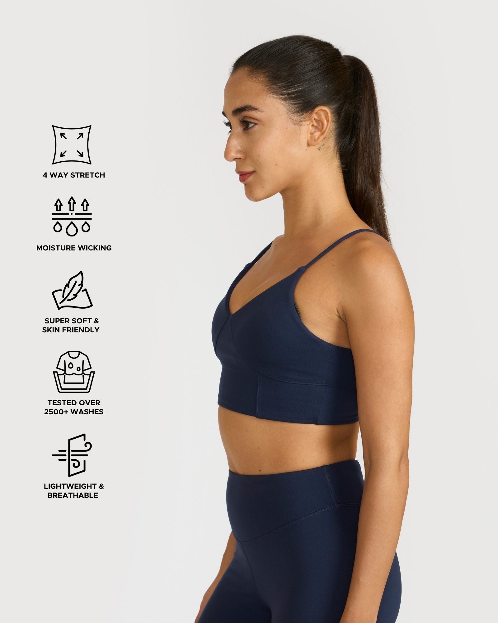Zen Padded Sports Bra - V Neck