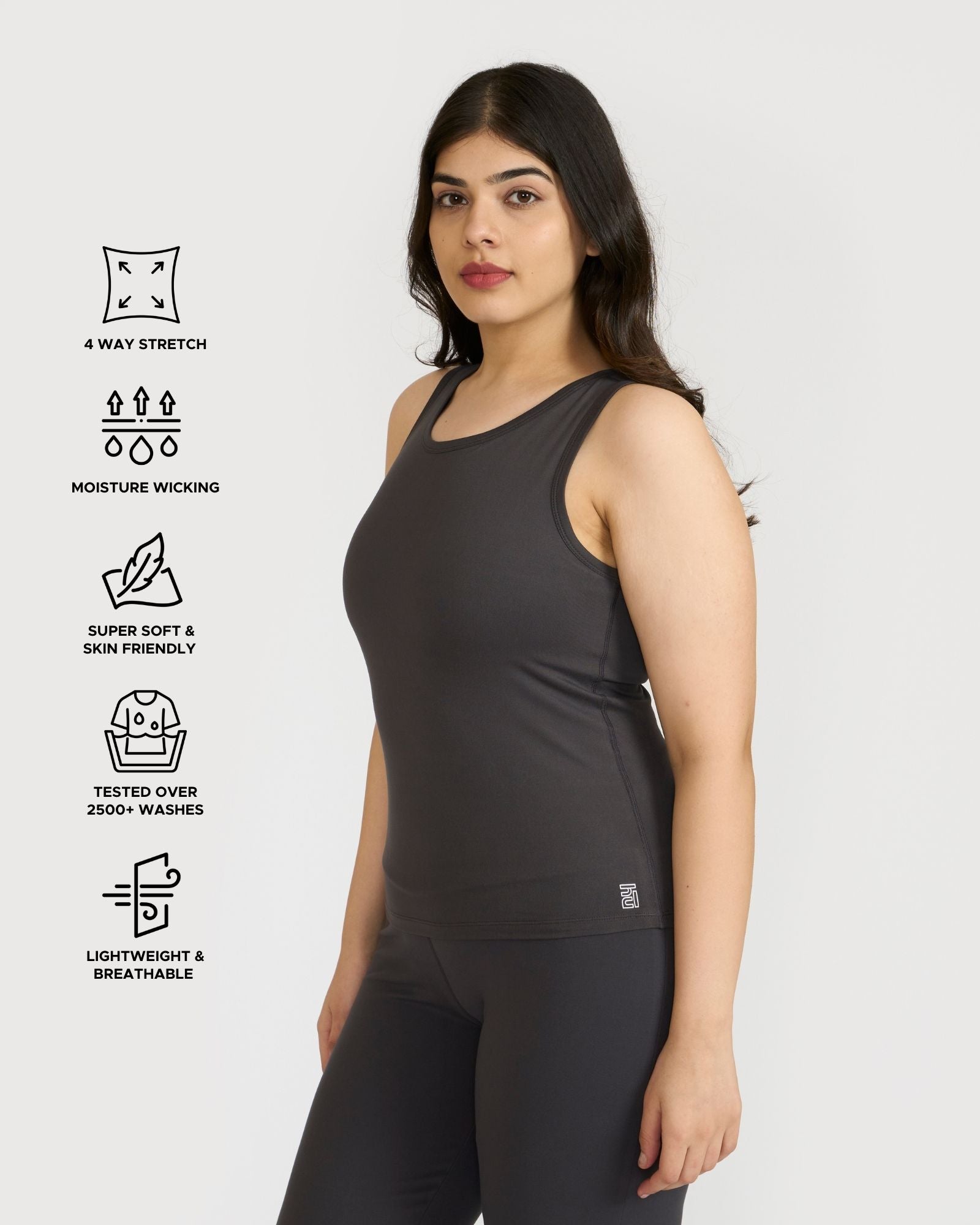 Zen tank top with in-built sports bra