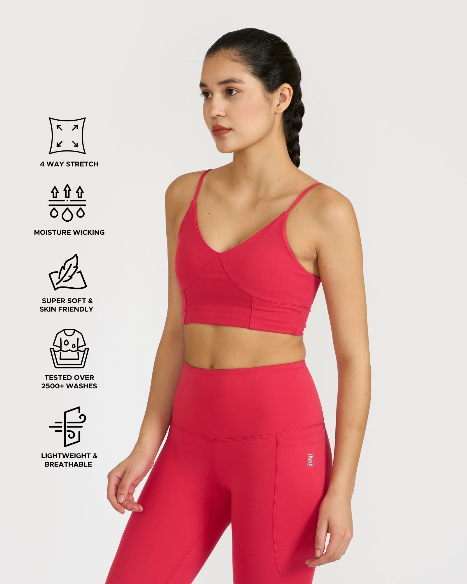Zen Padded Sports Bra - V Neck