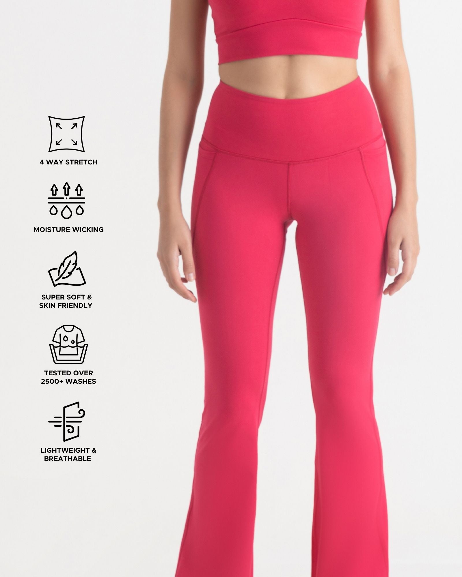 Zen Flare Pants and Polo-Neck 2-in-1 Crop Top Co-ord Set