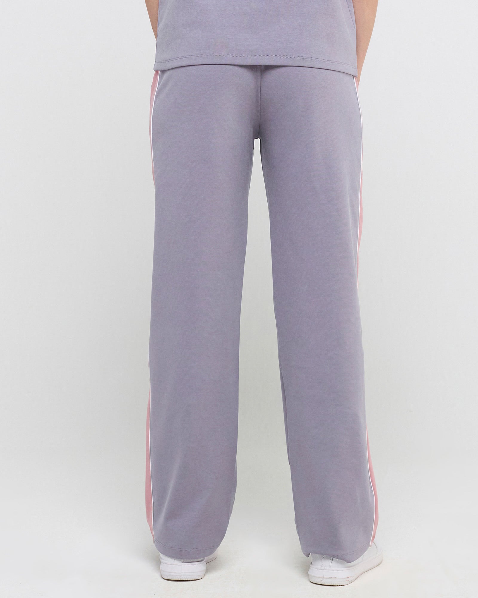 Wave Polo Neck with Straight Pants Co-ord Set
