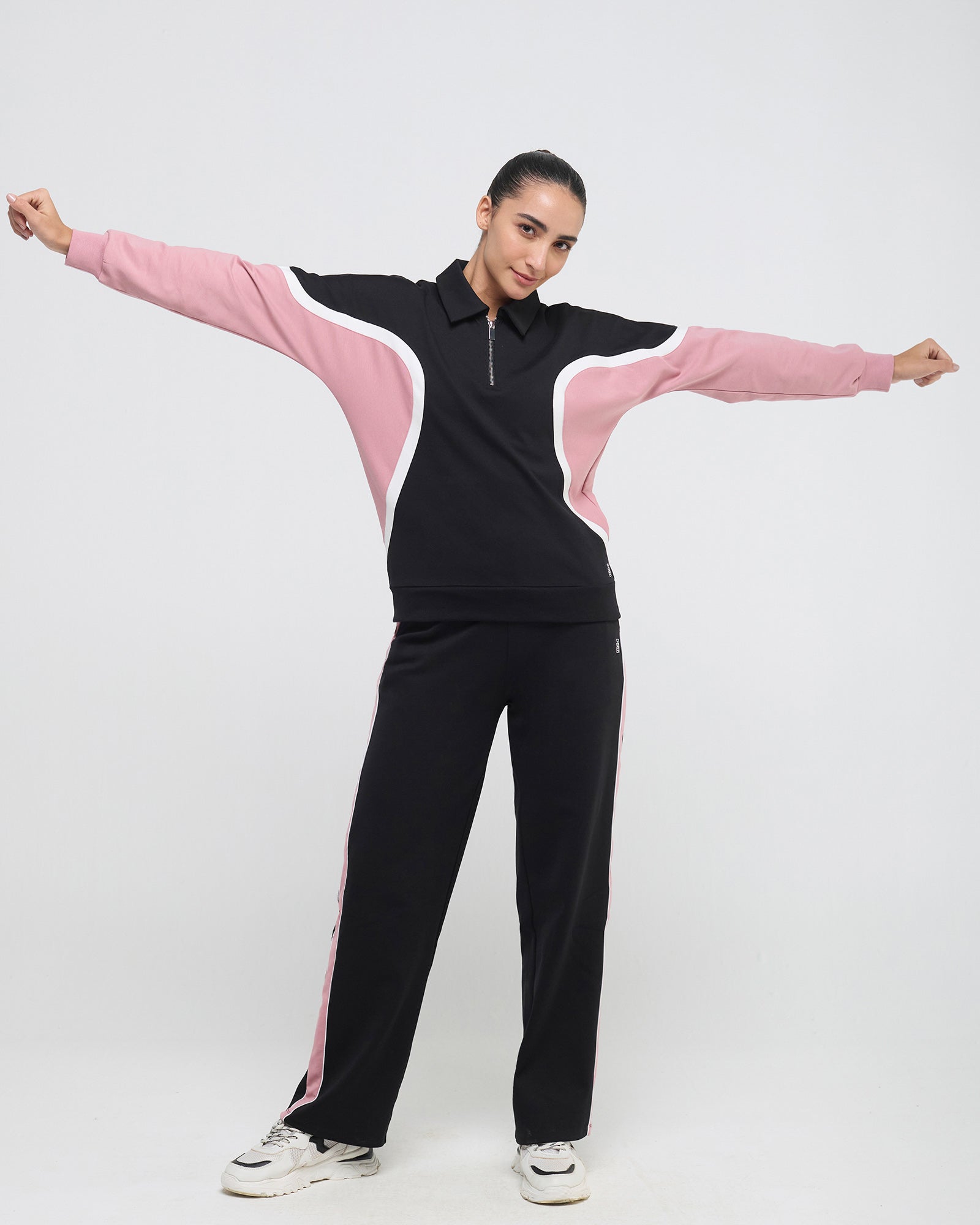 Wave Polo Neck Sweatshirt - 1/4th Zipper