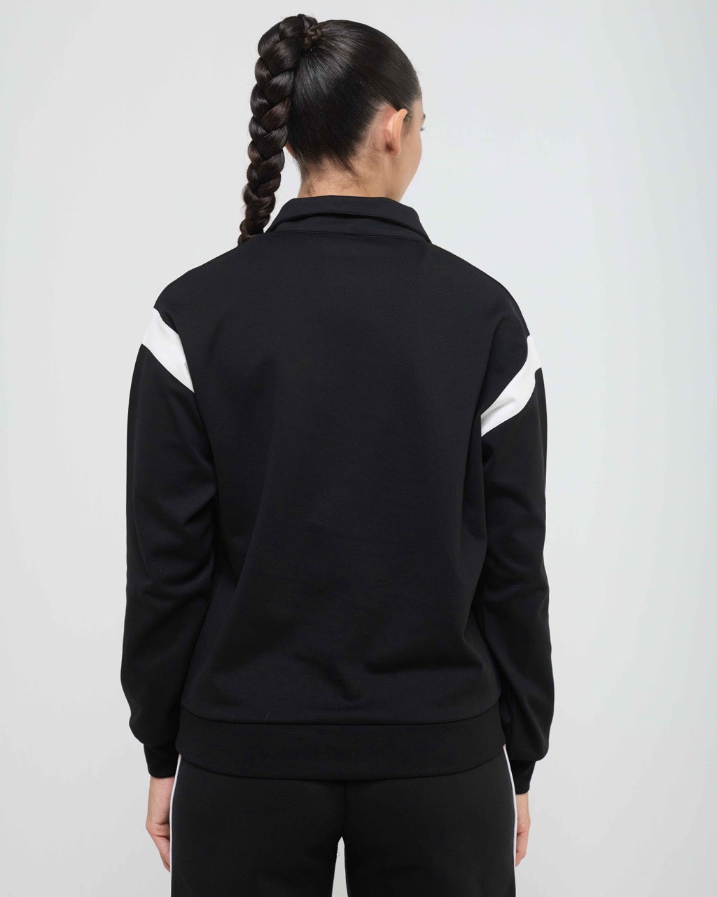 Wave High Neck Sweatshirt and Straight Pants Co-ord Set
