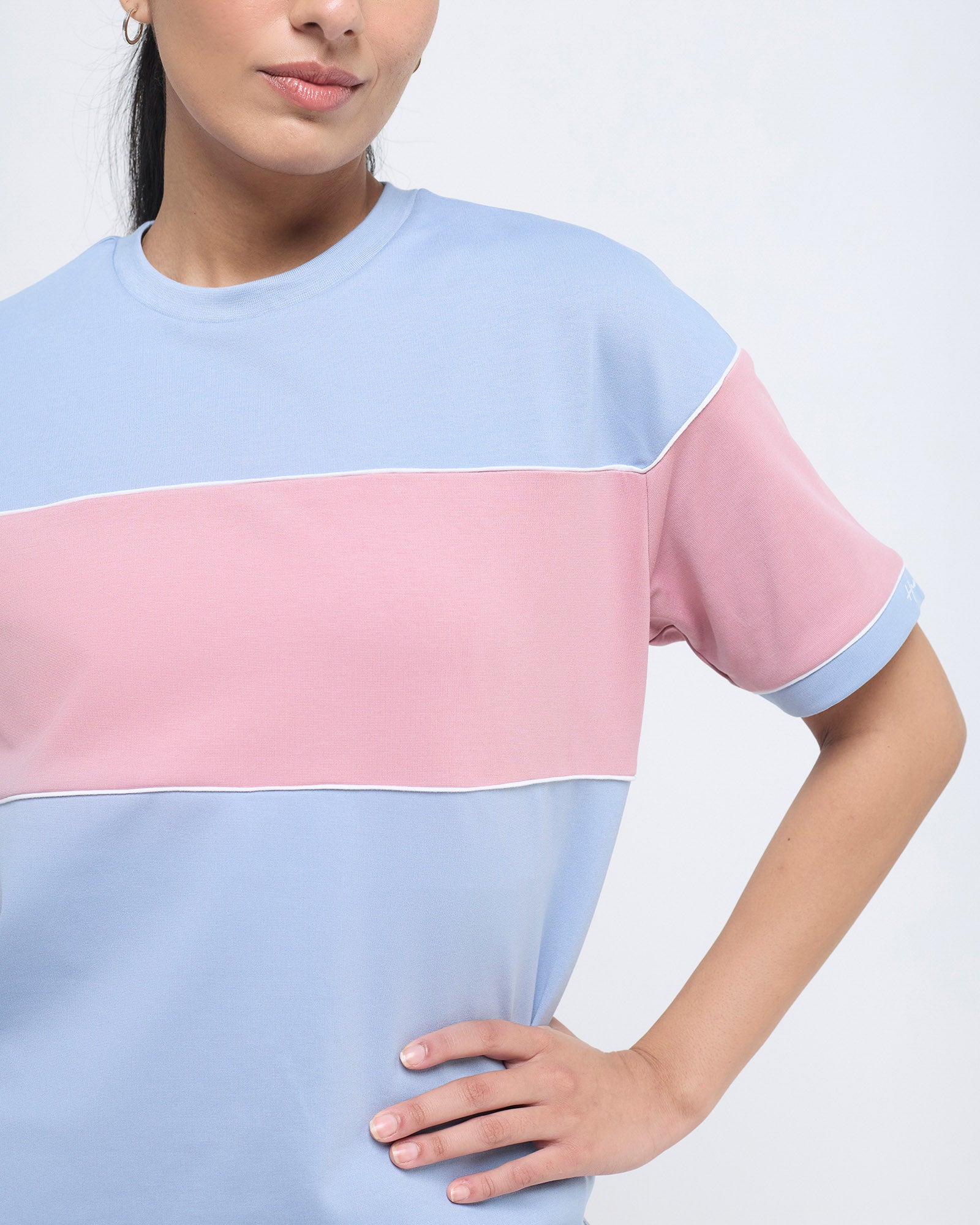 Wave Crewneck Half Sleeve Top