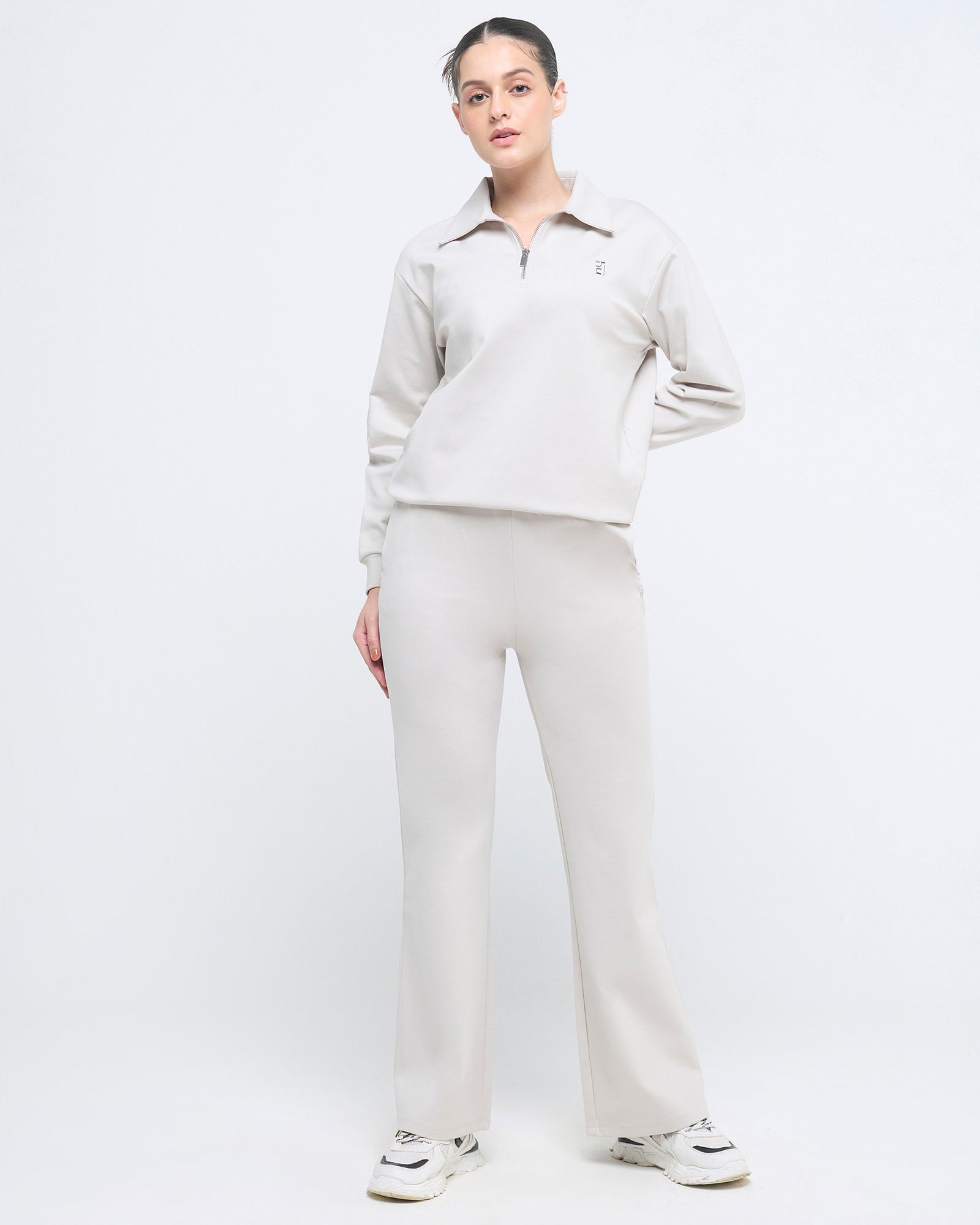 Essential Polo Neck Sweatshirt - 1/4th Zipper