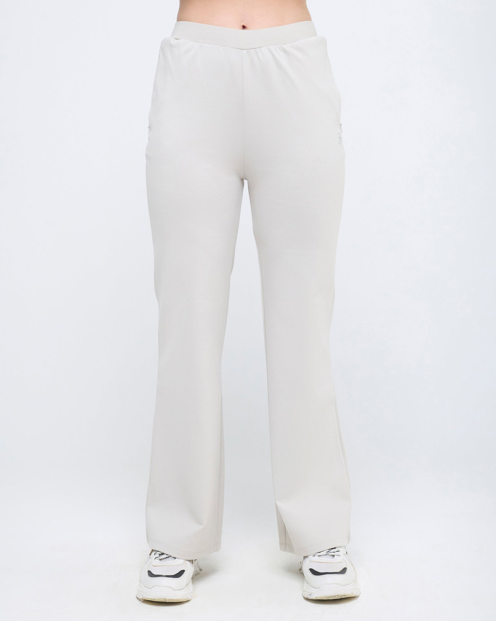 Essential Polo Neck 1/4th Zipper & Flare Pants Co-ord Set