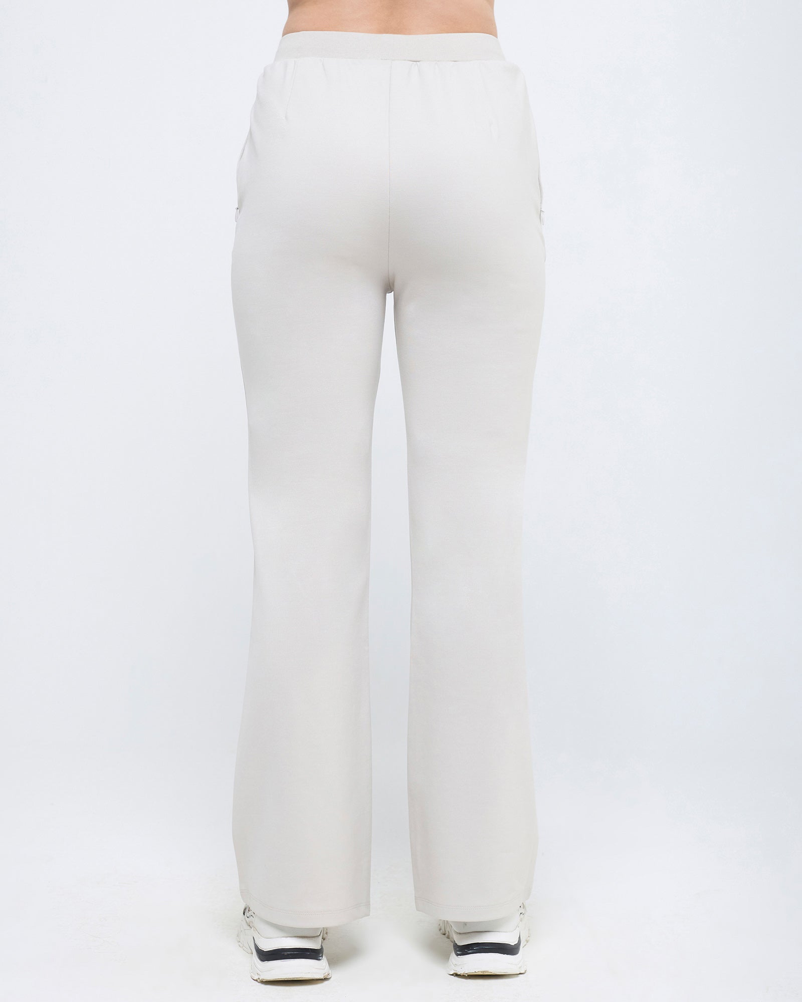 Essential Polo Neck 1/4th Zipper & Flare Pants Co-ord Set