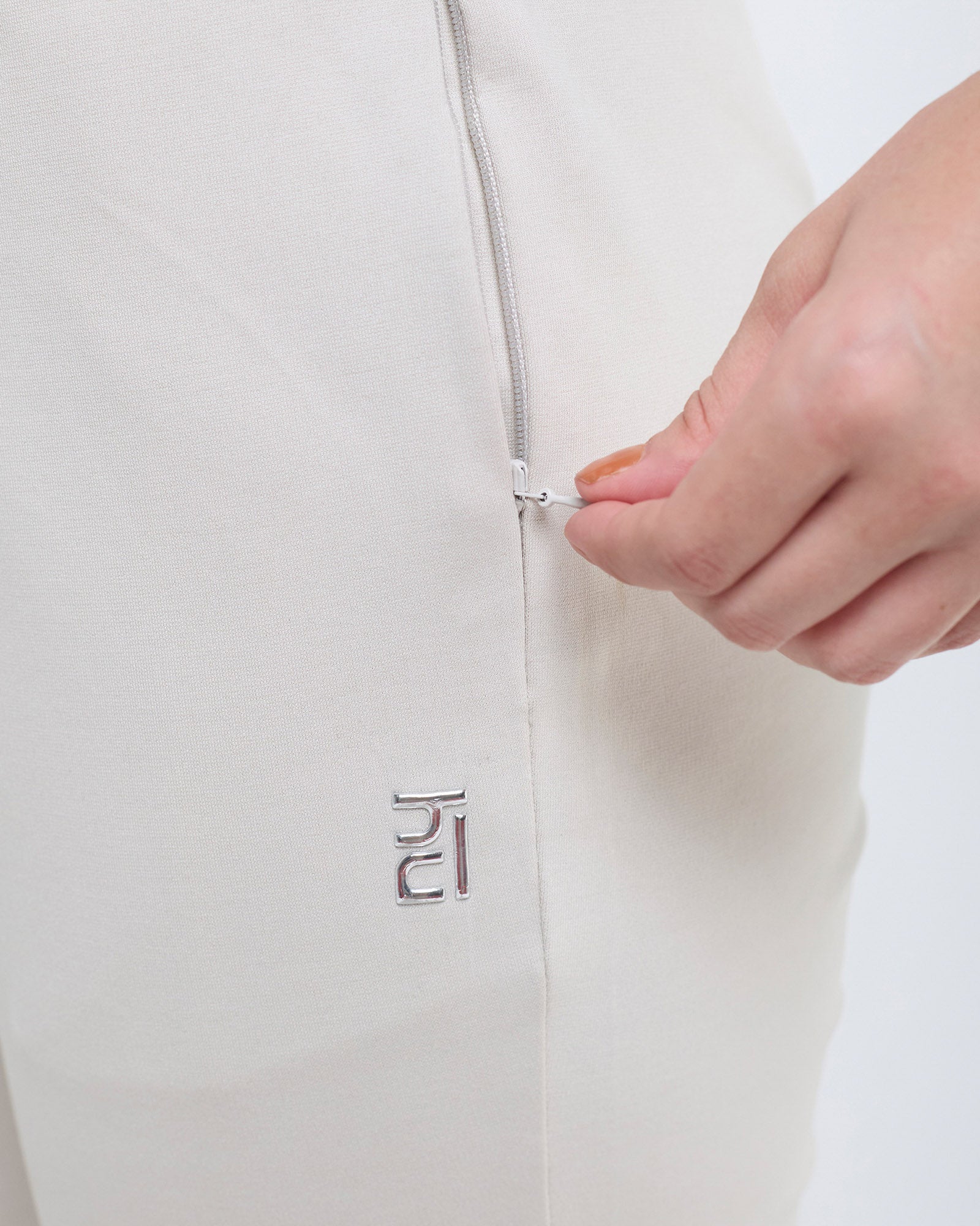 Essential Polo Neck 1/4th Zipper & Flare Pants Co-ord Set