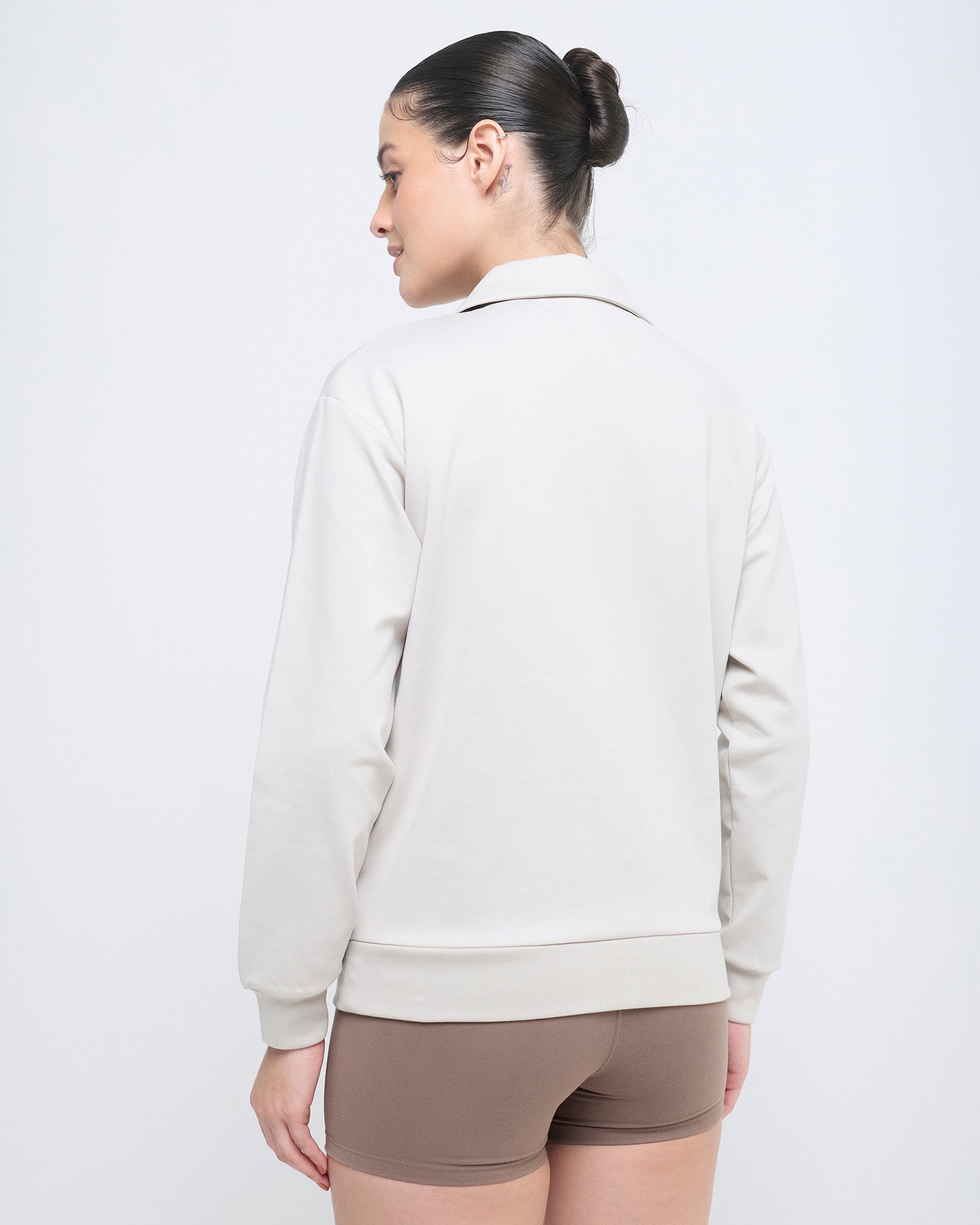 Essential Polo Neck Sweatshirt - 1/4th Zipper