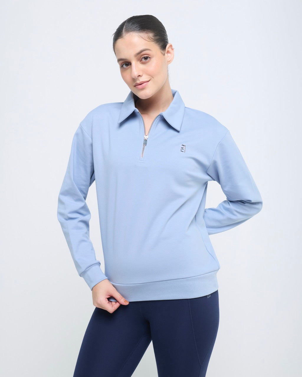 Essential Polo Neck Sweatshirt - 1/4th Zipper