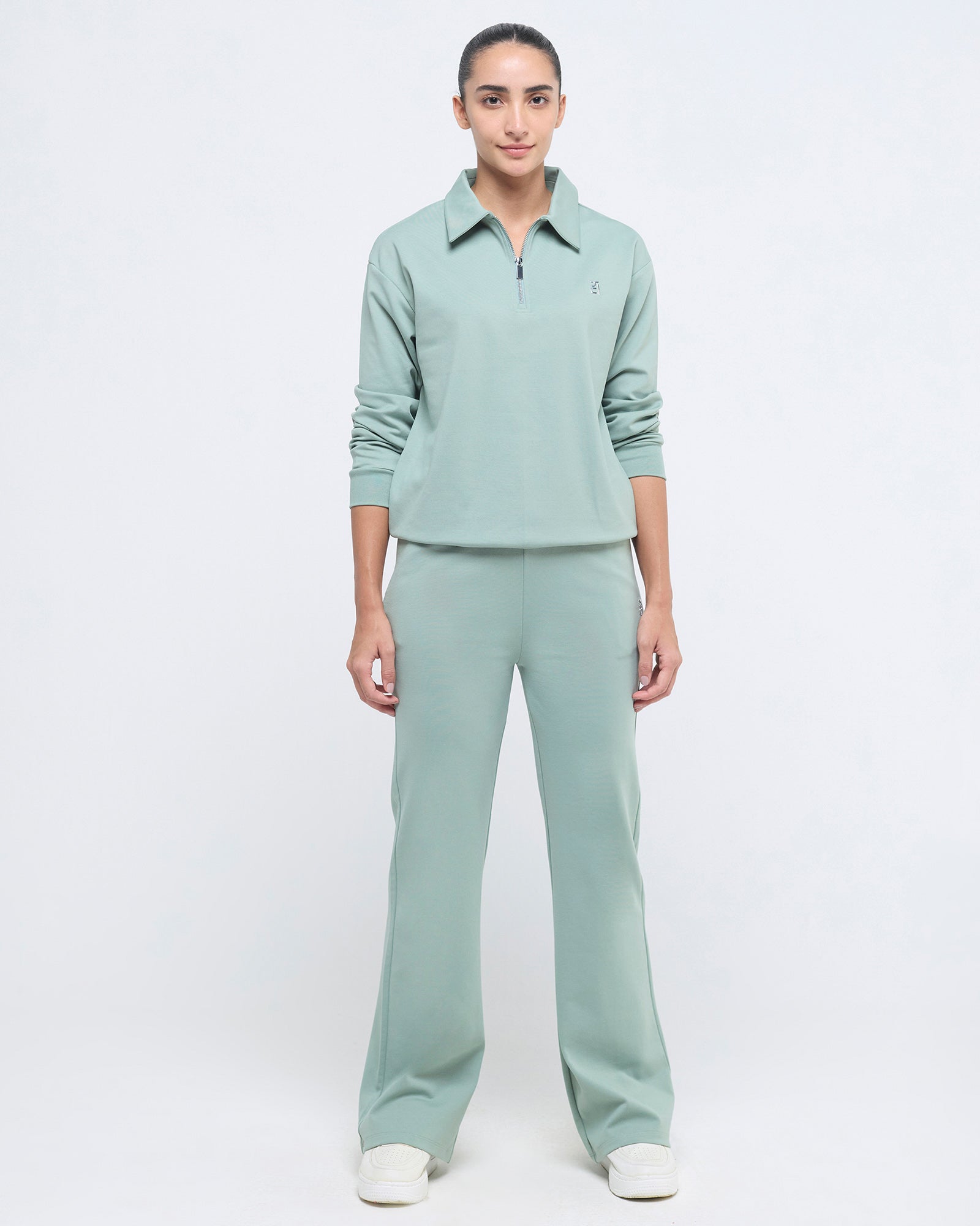 Essential Polo Neck Sweatshirt - 1/4th Zipper