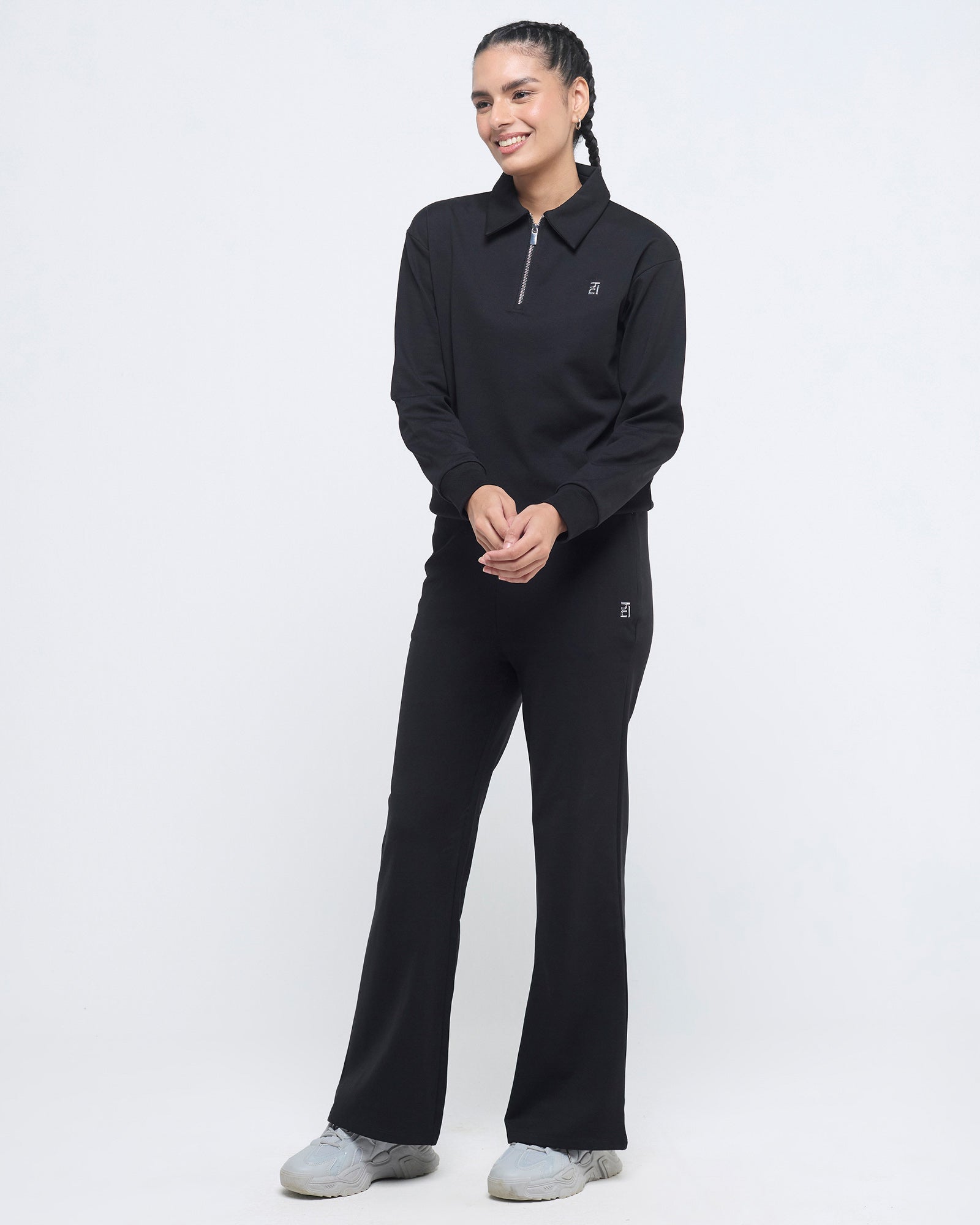 Essential Polo Neck Sweatshirt - 1/4th Zipper