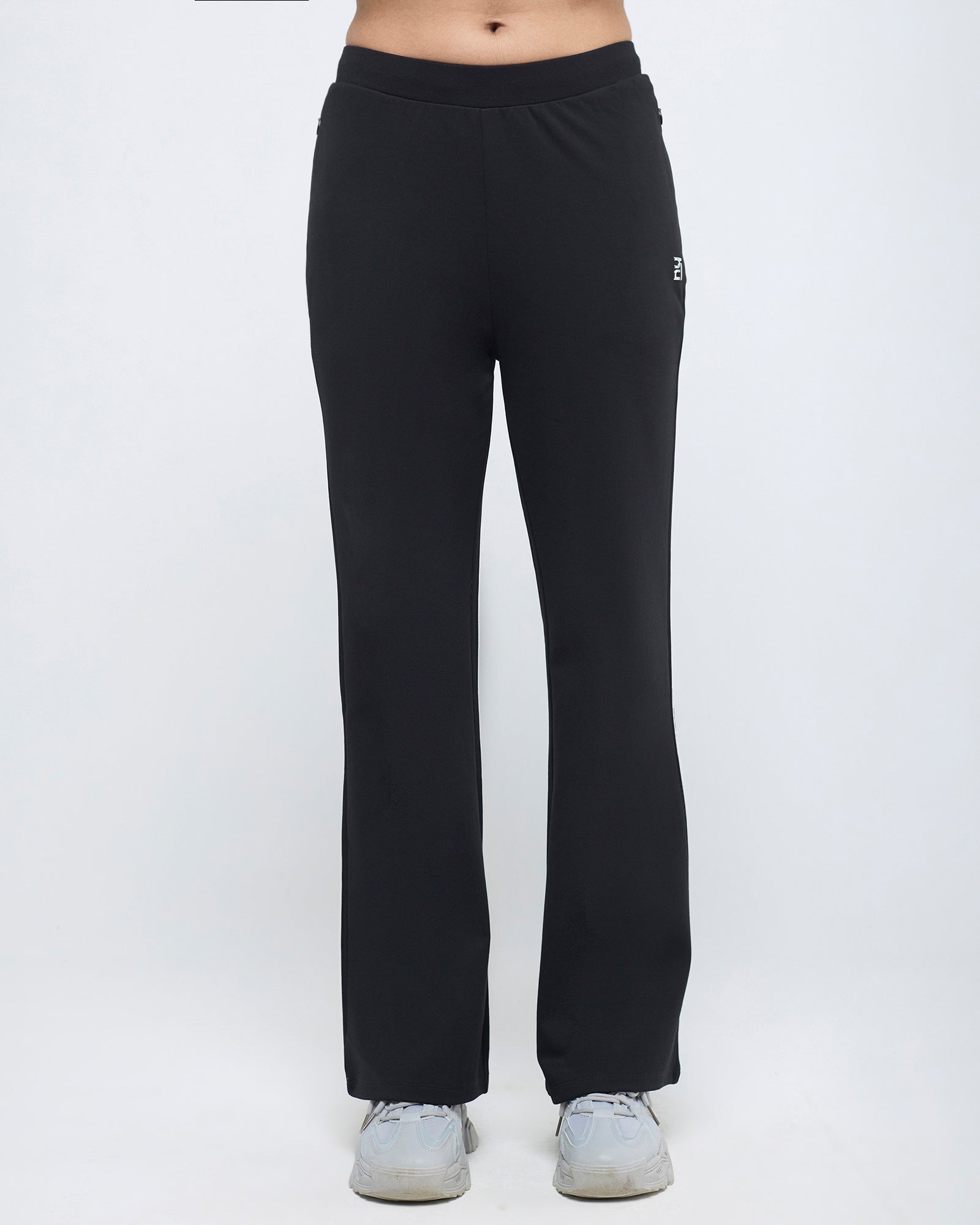 Essential Polo Neck 1/4th Zipper & Flare Pants Co-ord Set
