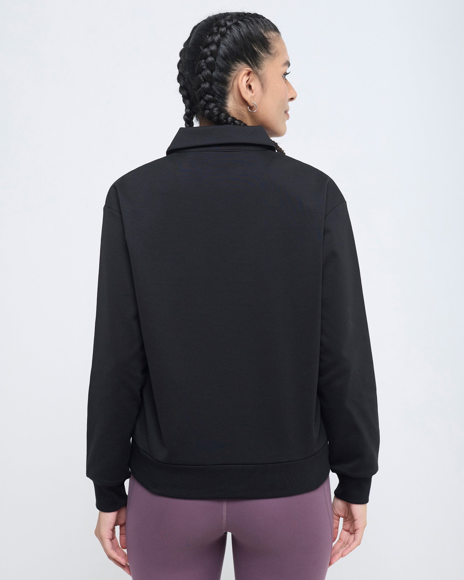Essential Polo Neck Sweatshirt - 1/4th Zipper