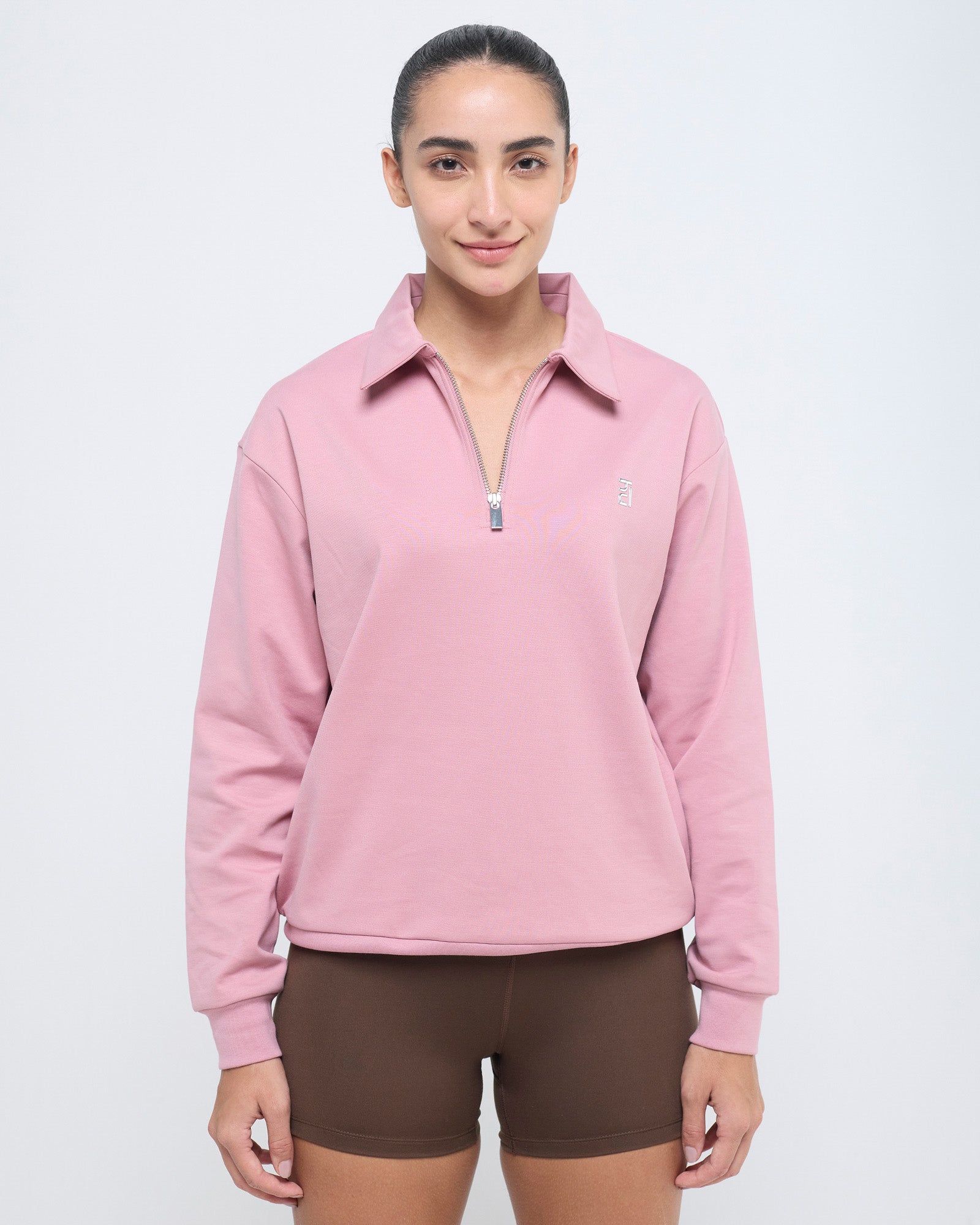 Essential Polo Neck Sweatshirt - 1/4th Zipper
