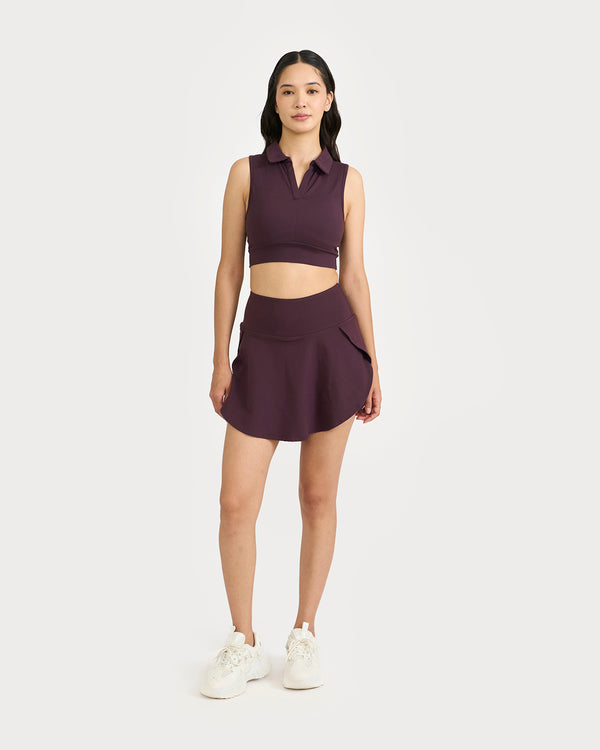 Zen Nova Skorts & polo neck 2 in 1 Sports Bra Co-ord Set