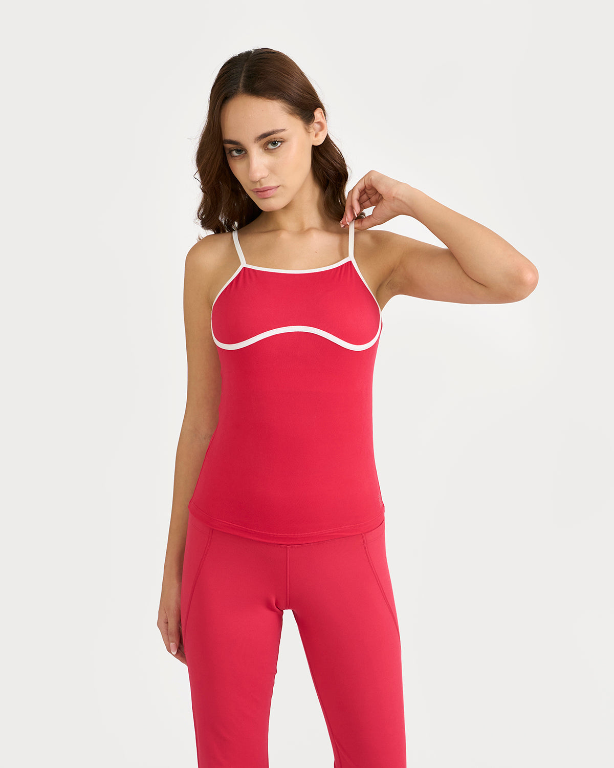 Zen halo top with in-built bra & Flare pants Co-Ord Set