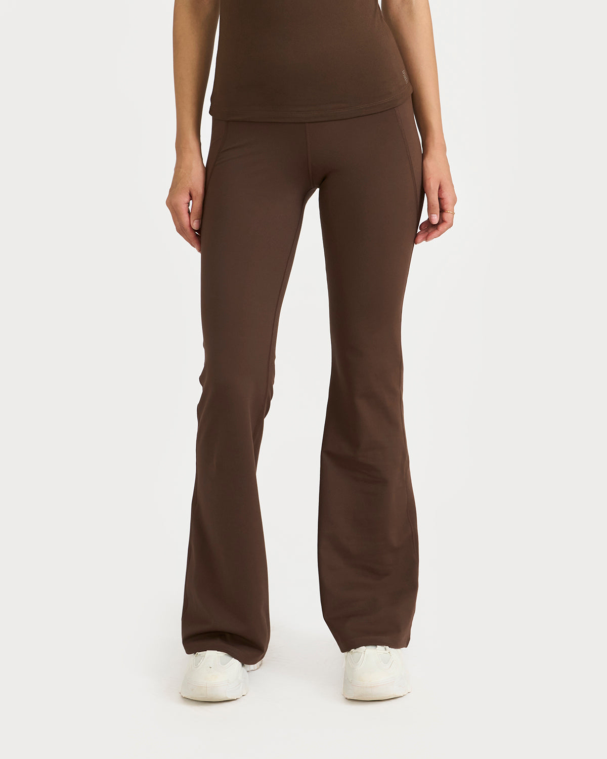 Zen halo top with in-built bra & Flare pants Co-Ord Set