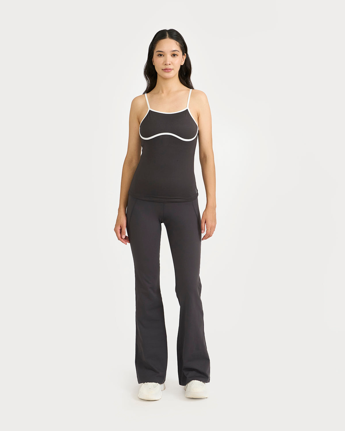 Zen halo top with in-built bra & Flare pants Co-Ord Set