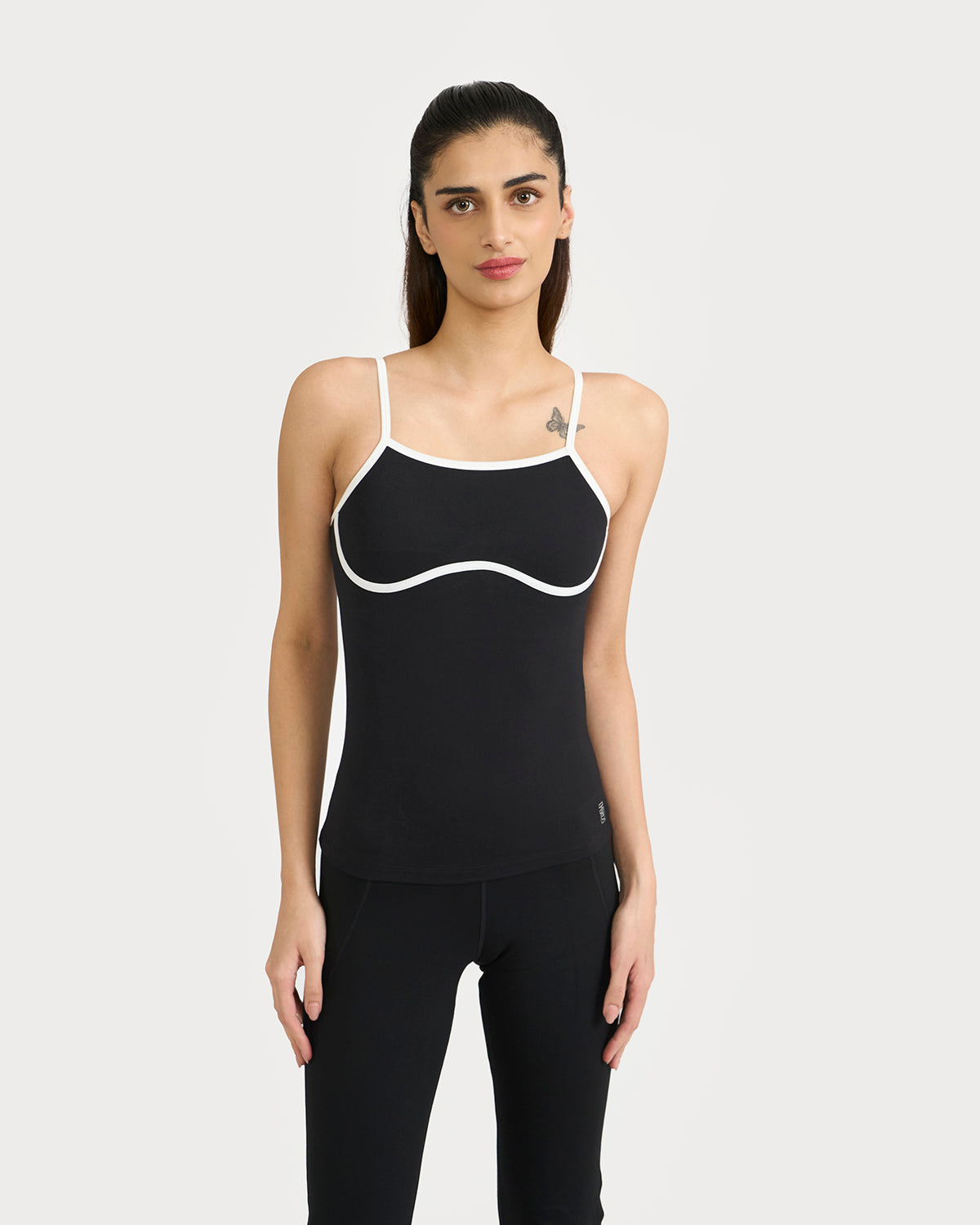 Zen halo top with in-built bra & Flare pants Co-Ord Set