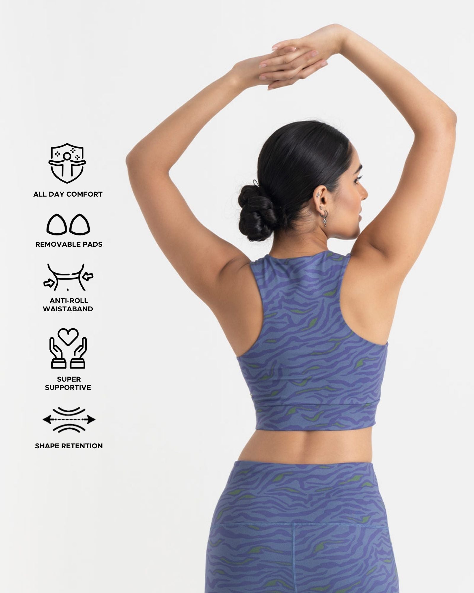 Safari Chic 7/8 Leggings and 2-in-1 Crop Top Co-ord Set