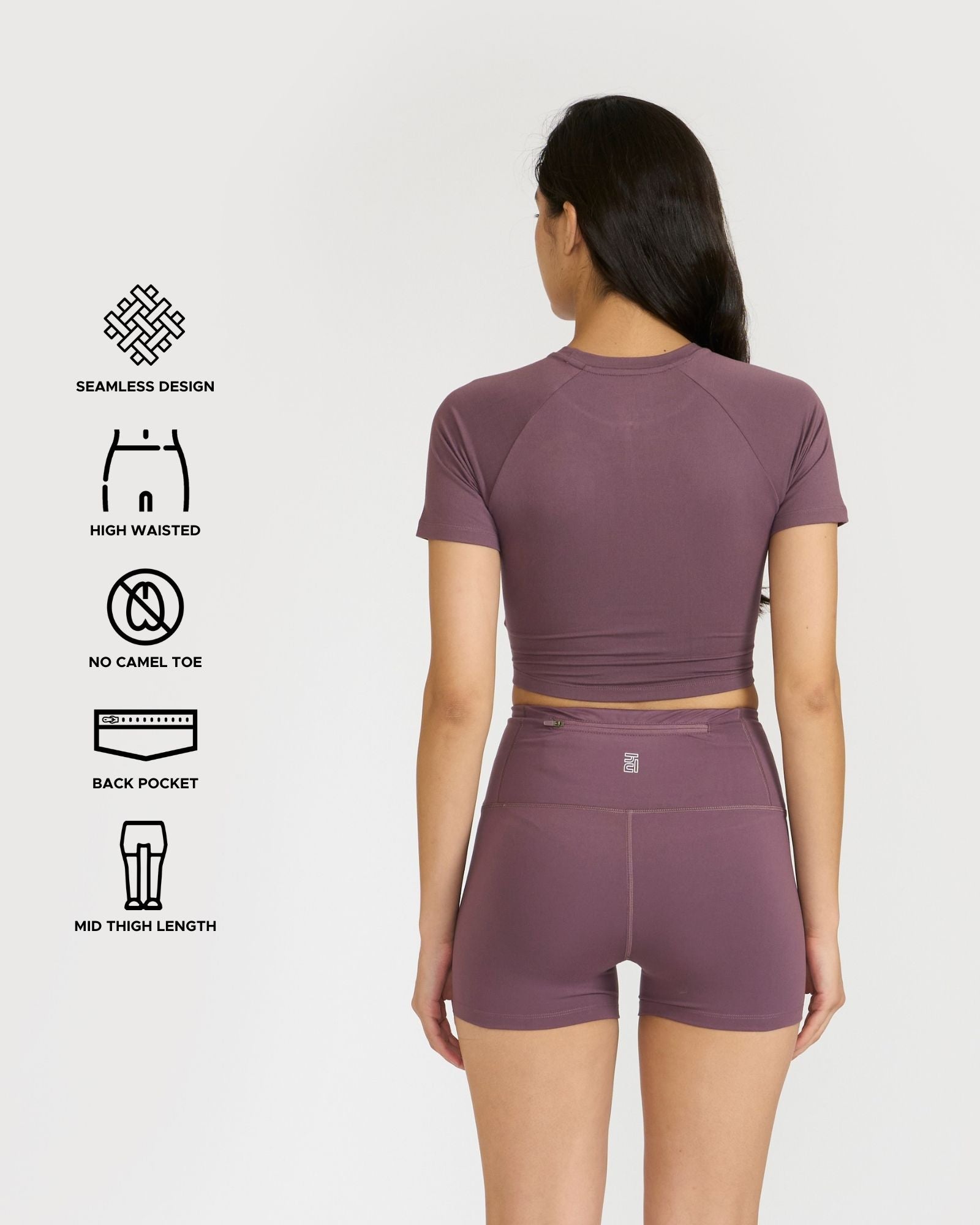 Zen Shorts & Front Wrap crop top Co-ord Set