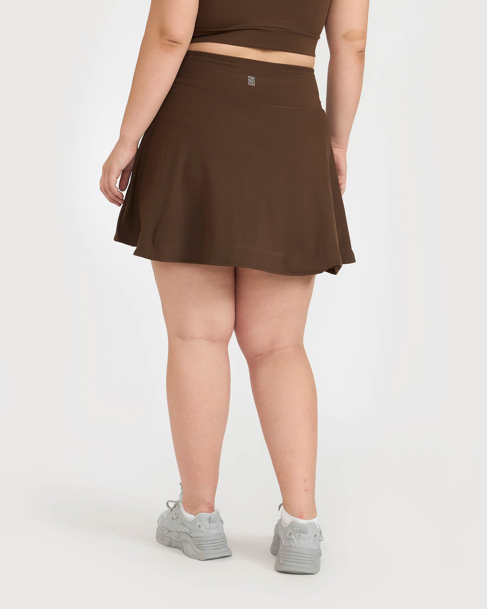 Zen Cheerful Skort and Polo-Neck 2-in-1 Crop Top Co-ord Set