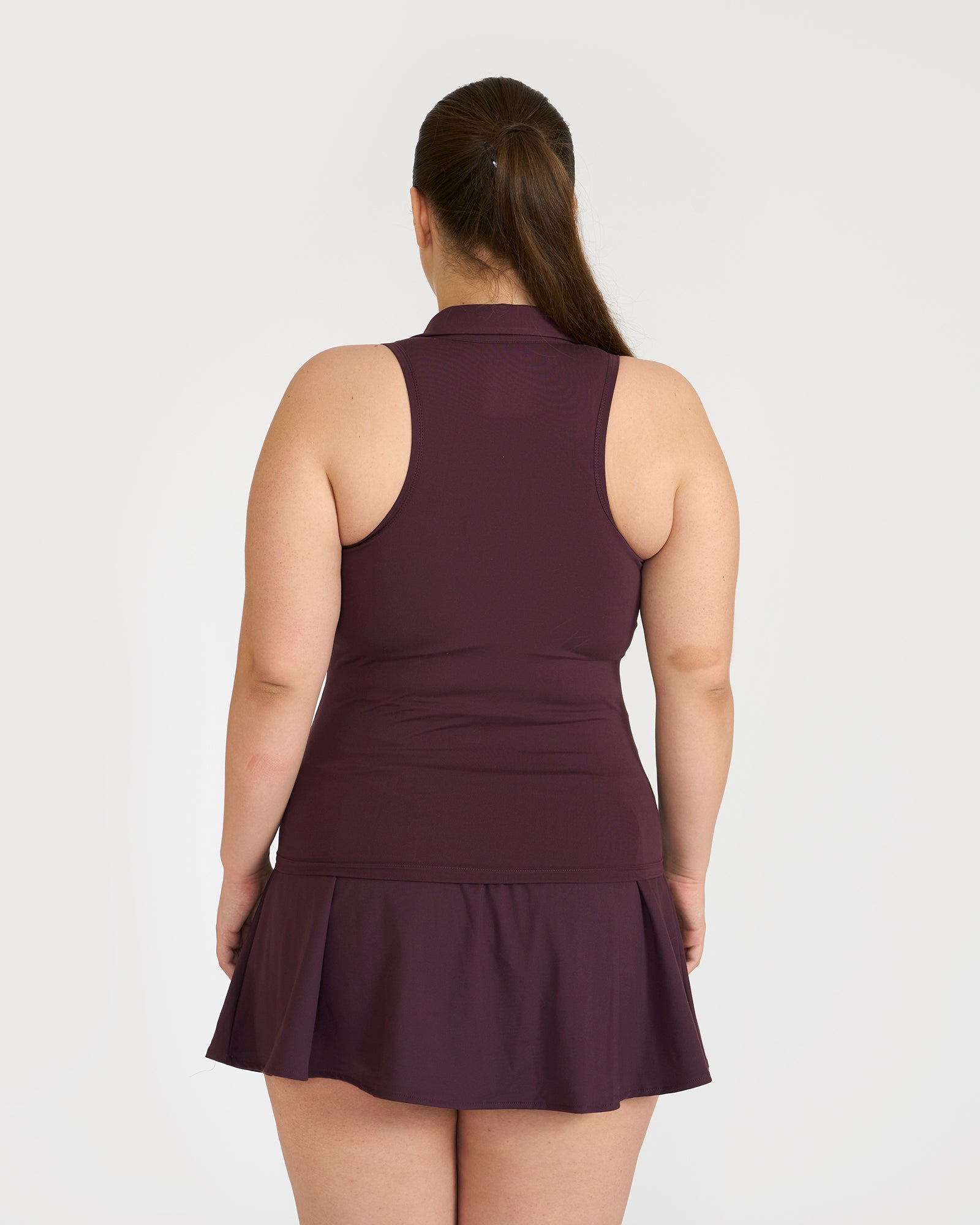 Zen Polo Neck Top with In-built sports bra & Cheerful Skorts Co-Ord Set