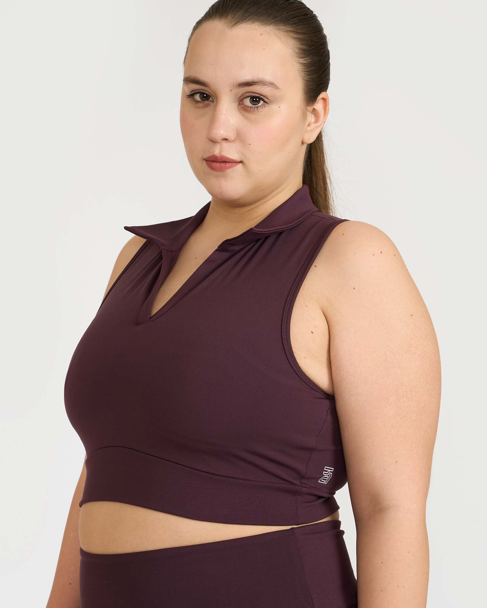 Zen Cheerful Skort and Polo-Neck 2-in-1 Crop Top Co-ord Set