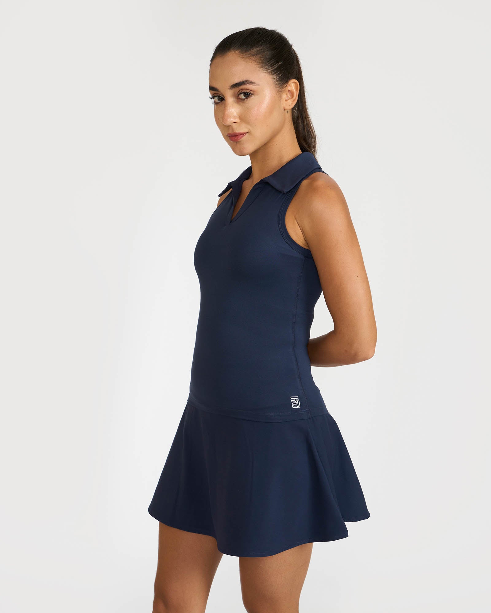 Zen Polo Neck Top with In-built sports bra & Cheerful Skorts Co-Ord Set
