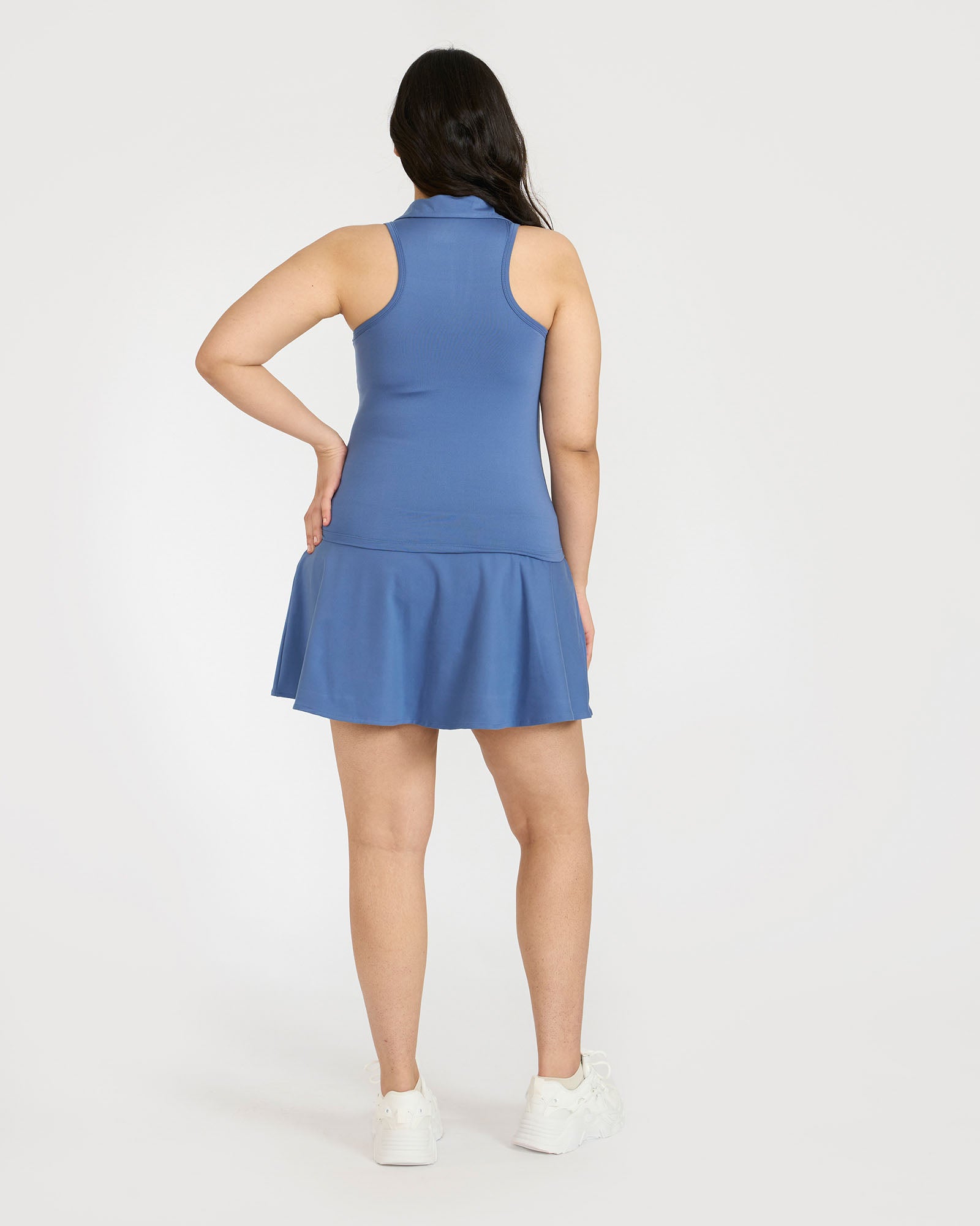 Zen Polo Neck Top with In-built sports bra & Cheerful Skorts Co-Ord Set