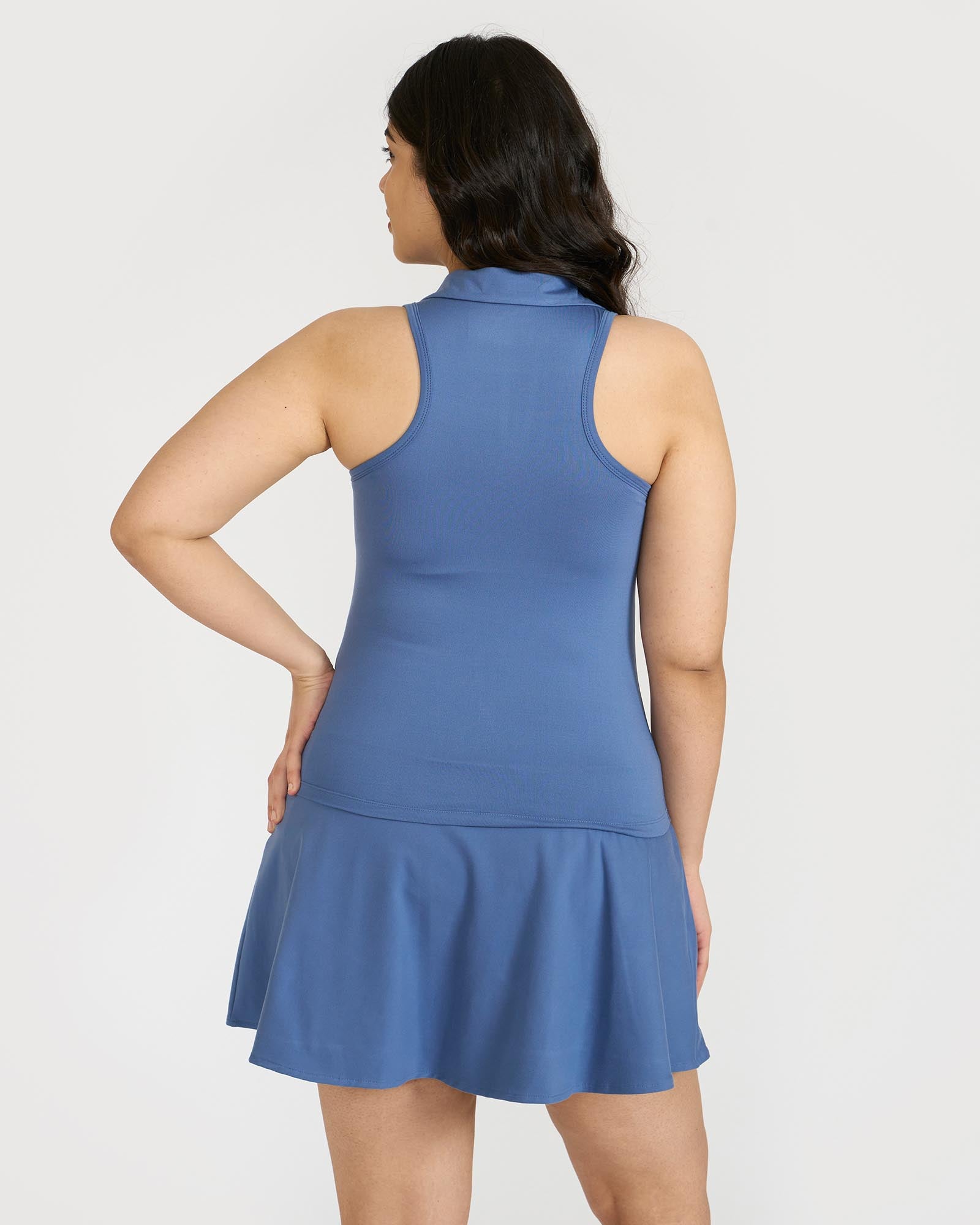 Zen Polo Neck Top with In-built sports bra & Cheerful Skorts Co-Ord Set