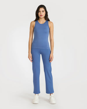 Zen Straight Fit Pants & Tank Top In-Built Sports Bra Co-ord Set