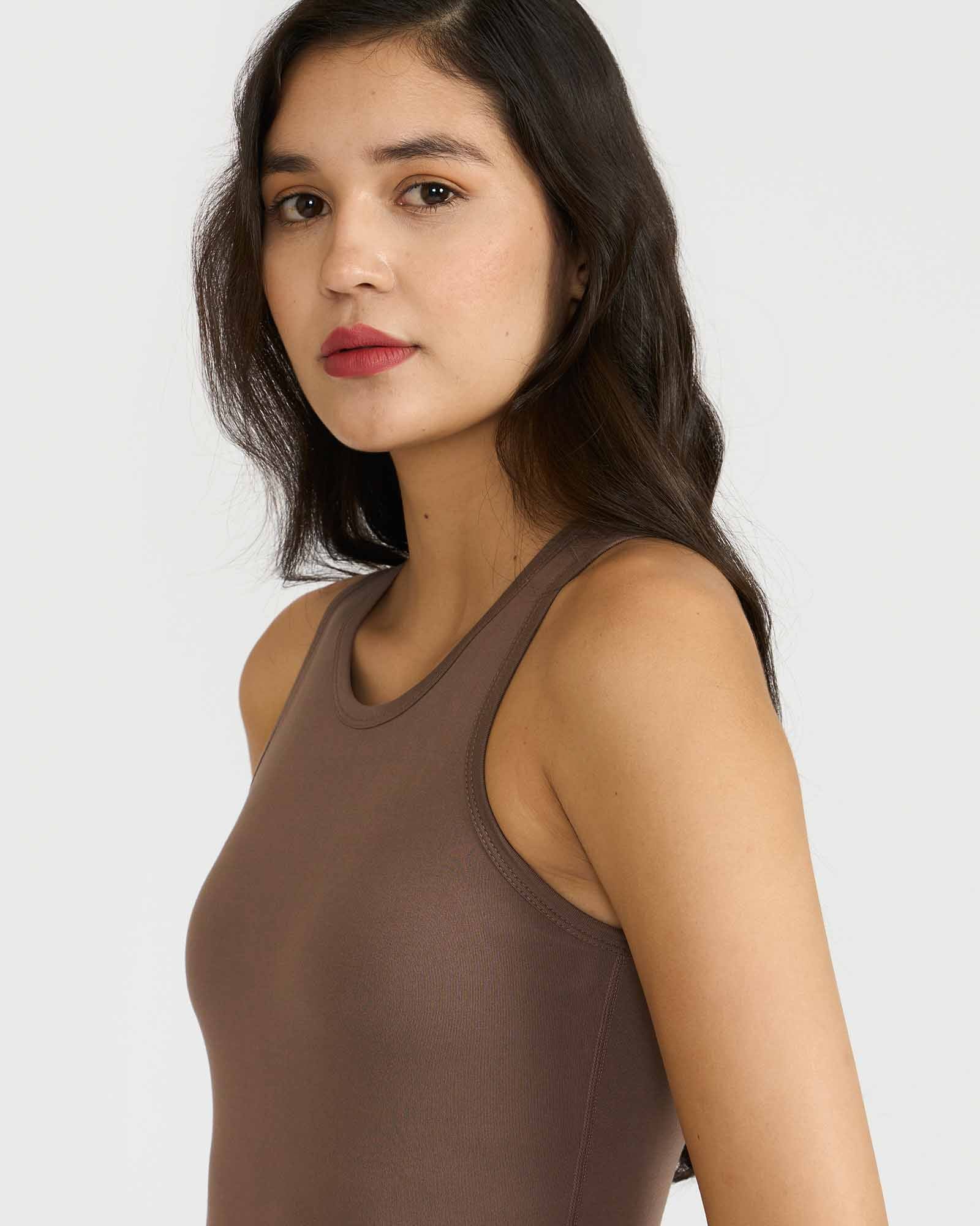 Zen tank top with in-built sports bra