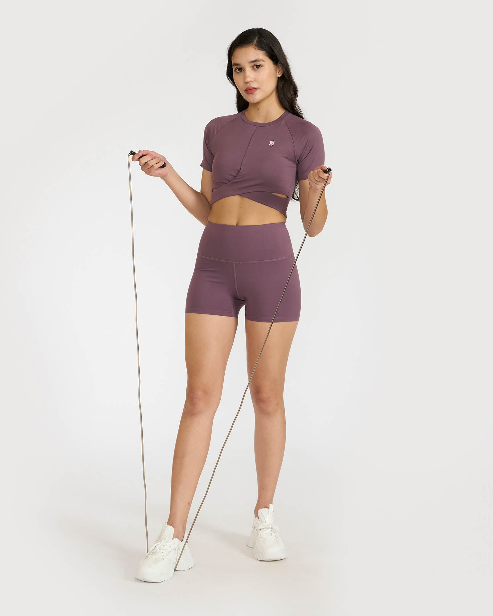 Zen Shorts & Front Wrap crop top Co-ord Set