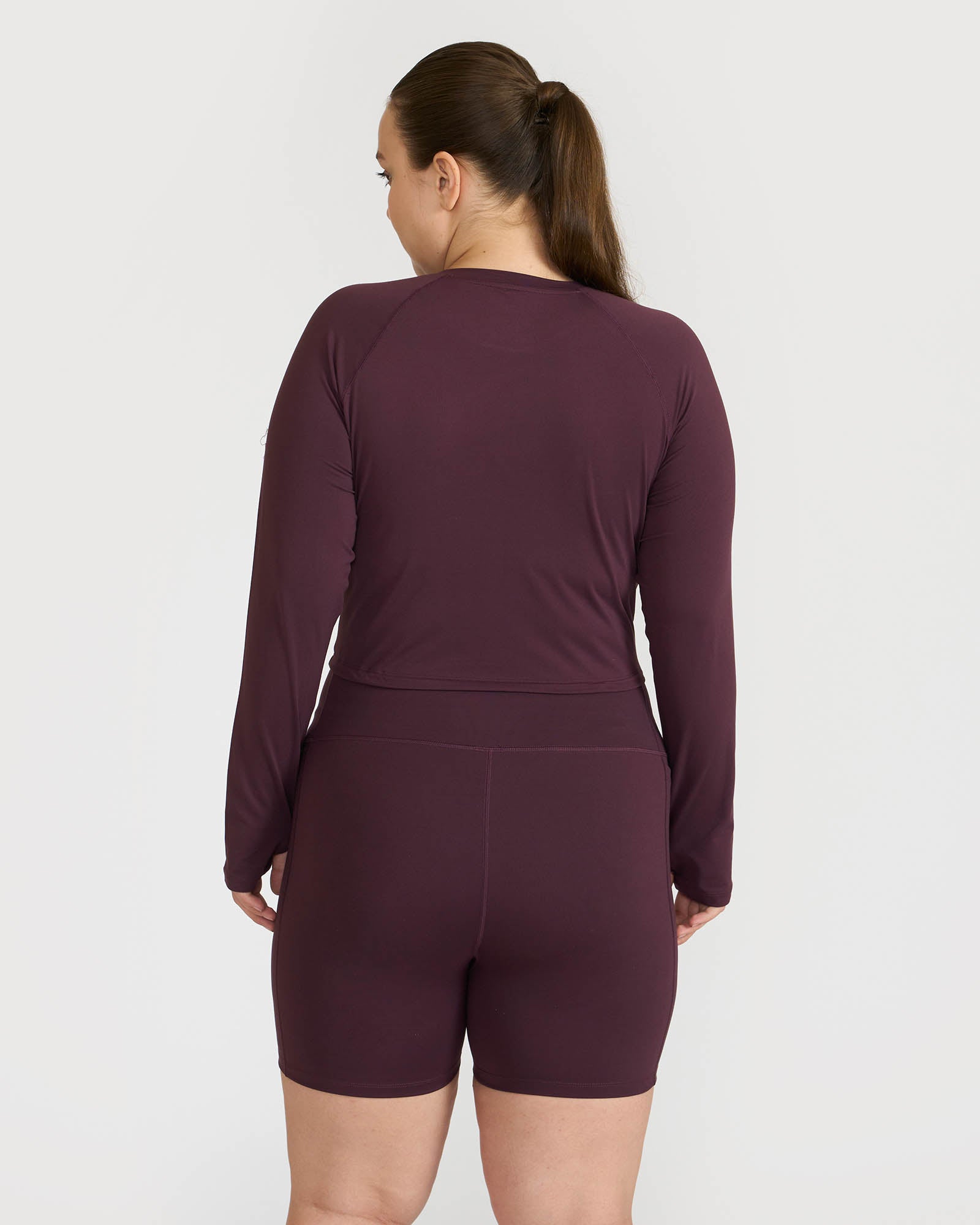Zen Cycling Shorts & Full Sleeve Crop top Co-ord set