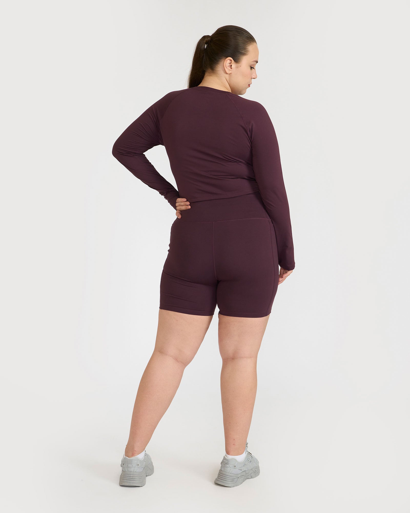 Zen Cycling Shorts & Full Sleeve Crop top Co-ord set