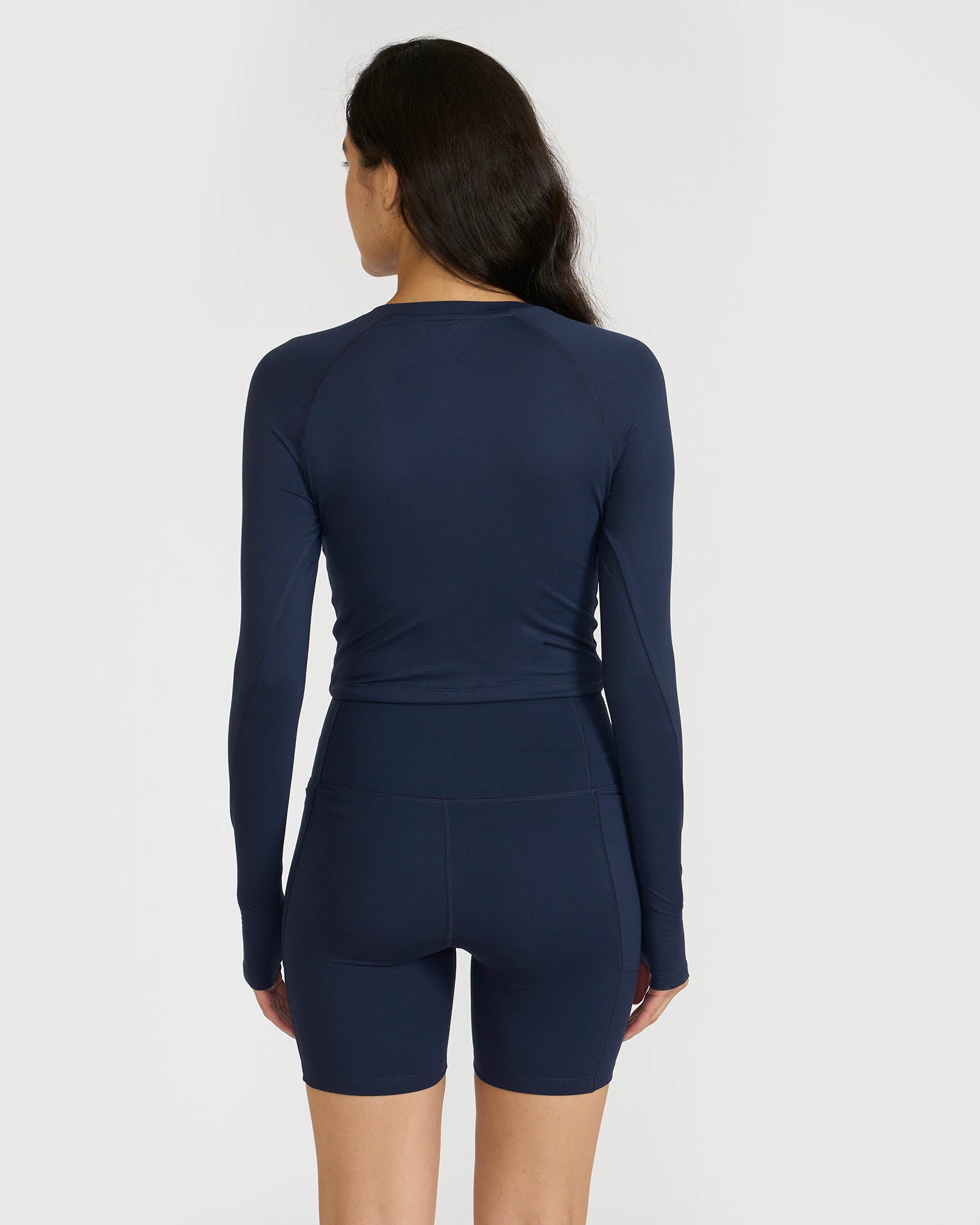 Zen Cycling Shorts & Full Sleeve Crop top Co-ord set