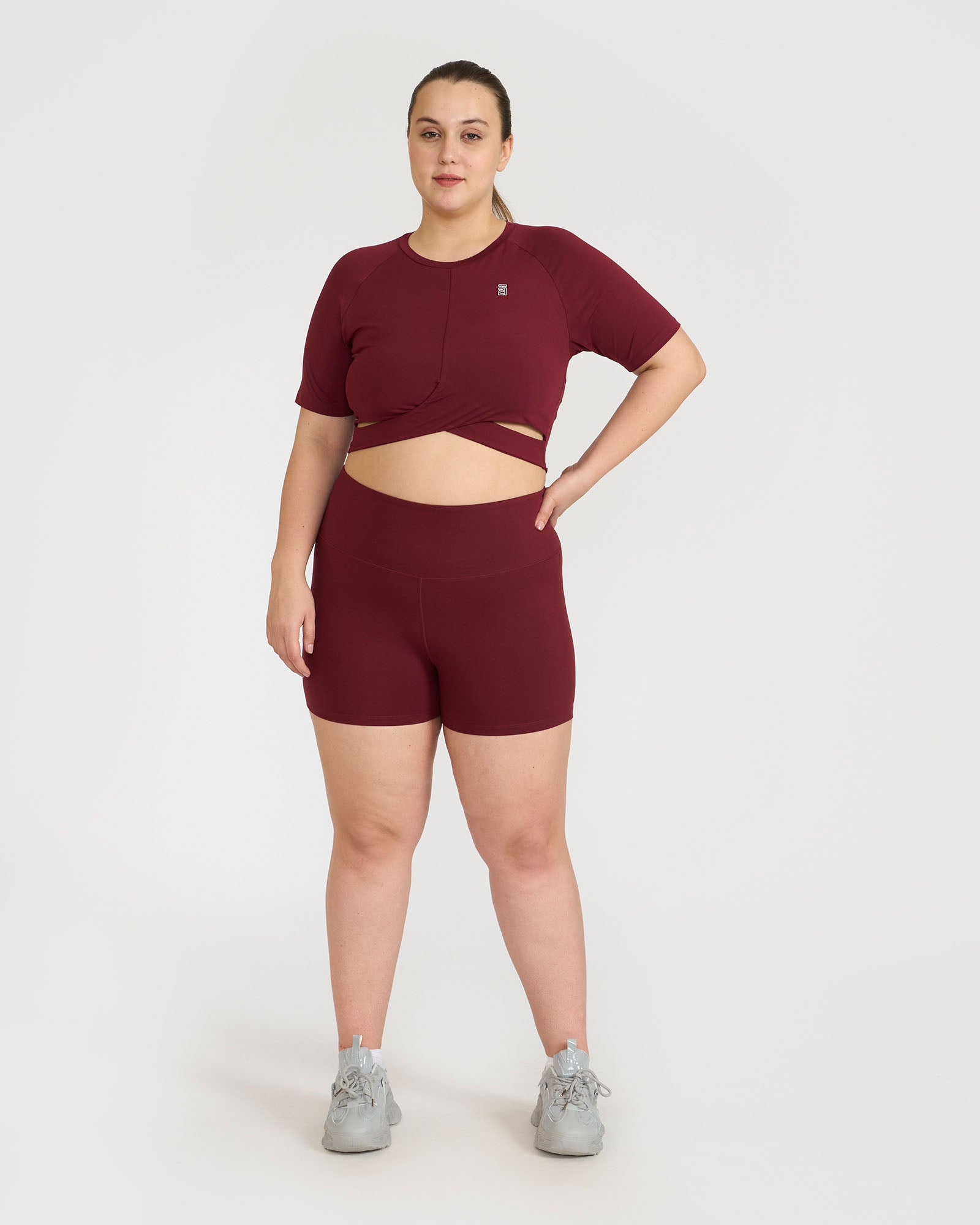 Zen Shorts & Front Wrap crop top Co-ord Set