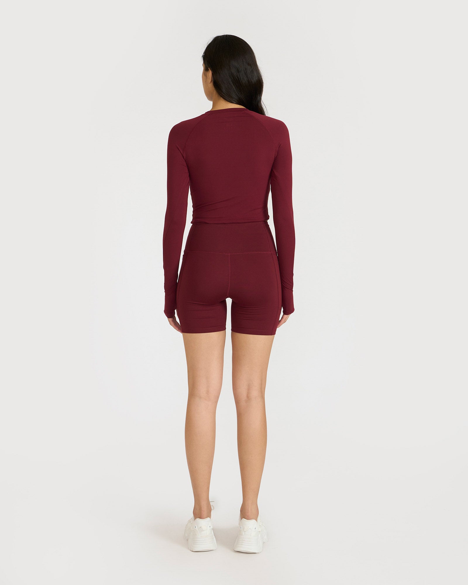 Zen Cycling Shorts & Full Sleeve Crop top Co-ord set