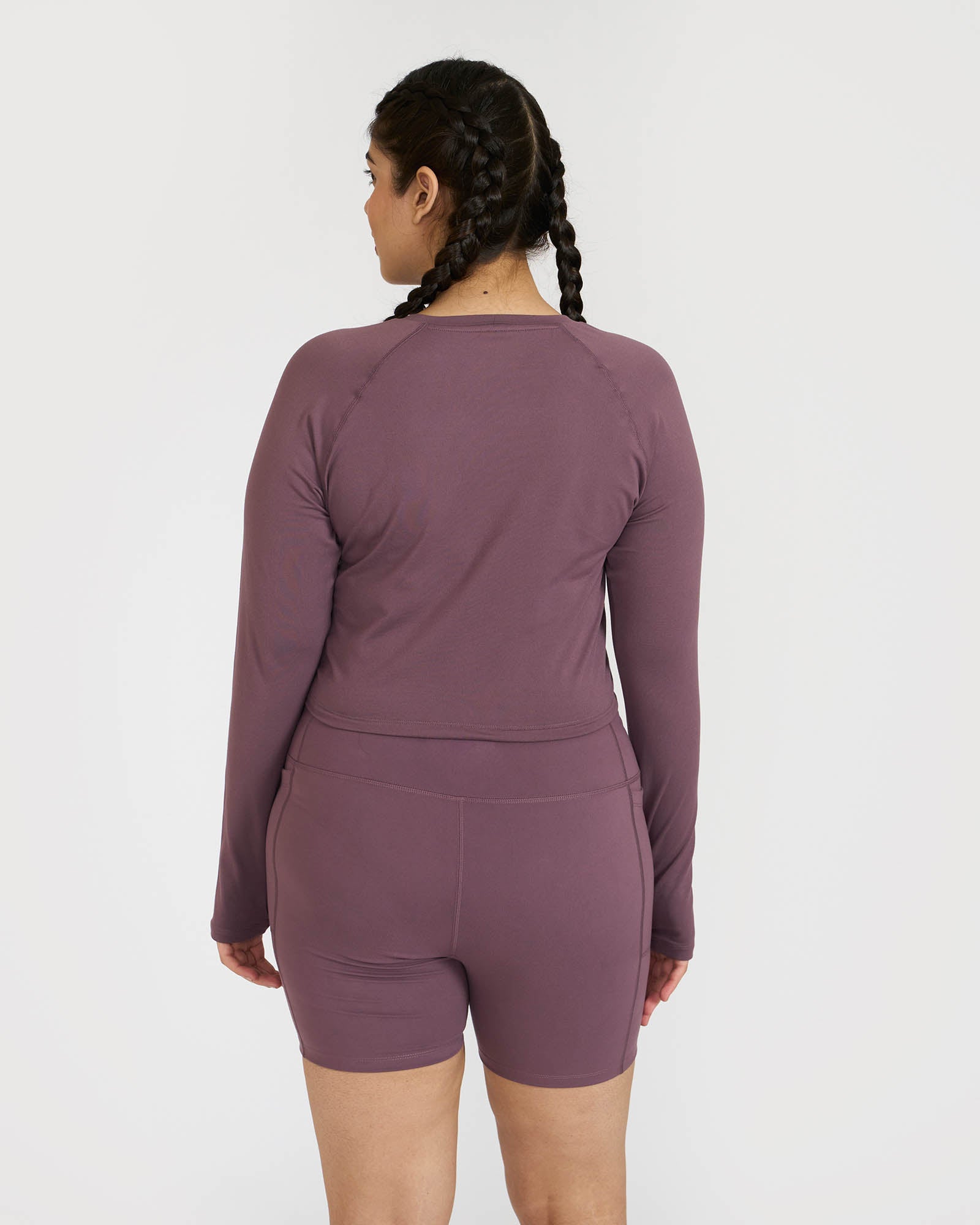 Zen Cycling Shorts & Full Sleeve Crop top Co-ord set