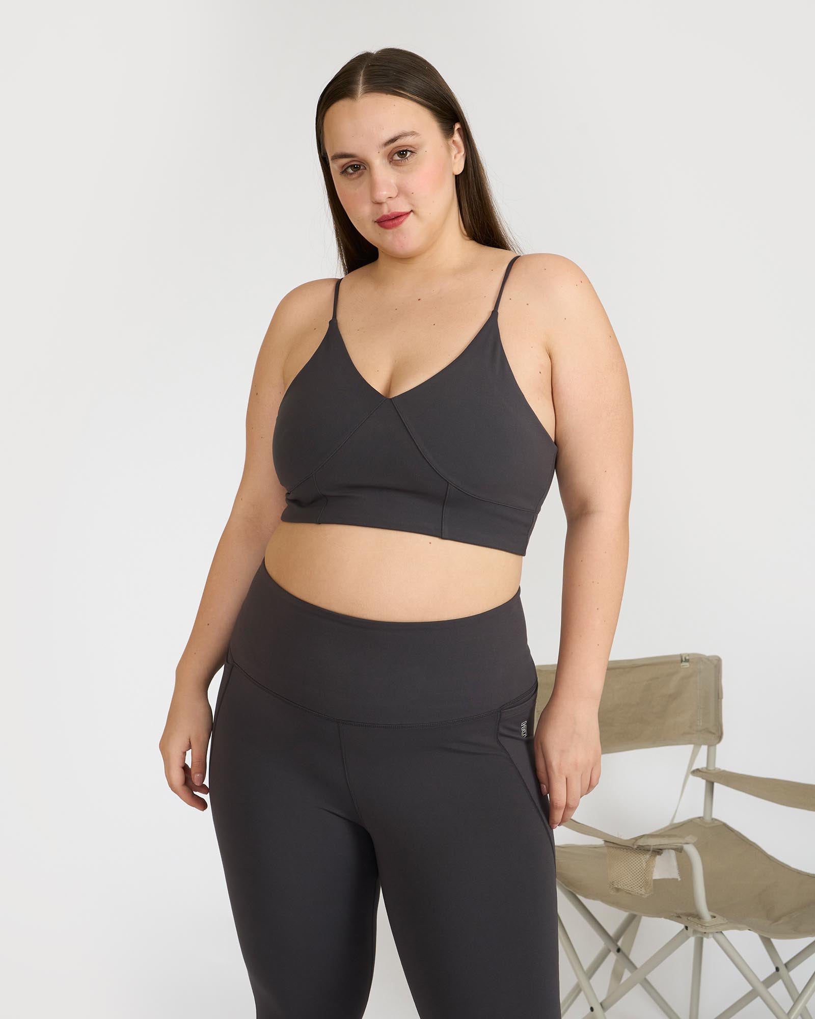 Zen Ankle Length Leggings and Padded V Neck Sports Bra Co-ord Set