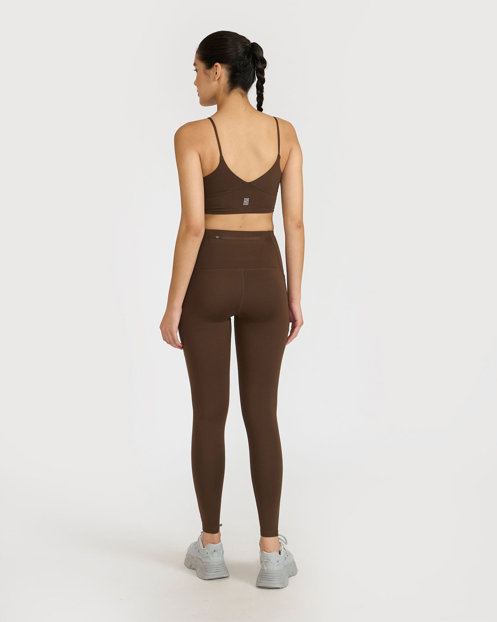 Zen Ankle Length Leggings and Padded V Neck Sports Bra Co-ord Set
